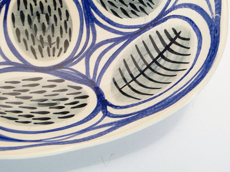 Platter, model 423, white cobalt faience, by J. Sowiński, Włocławek, Poland, 1960s. - 353877