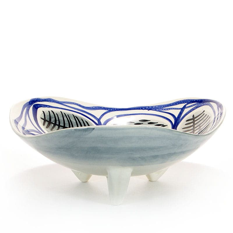 Platter, model 423, white cobalt faience, by J. Sowiński, Włocławek, Poland, 1960s. - 353876