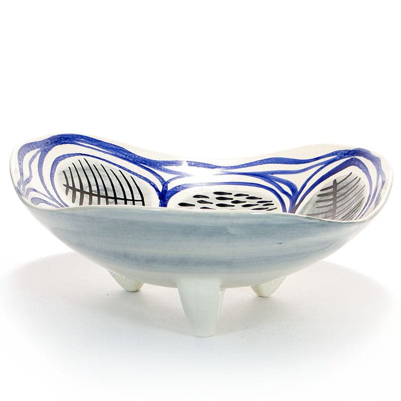 Platter, model 423, white cobalt faience, by J. Sowiński, Włocławek, Poland, 1960s. - 353881