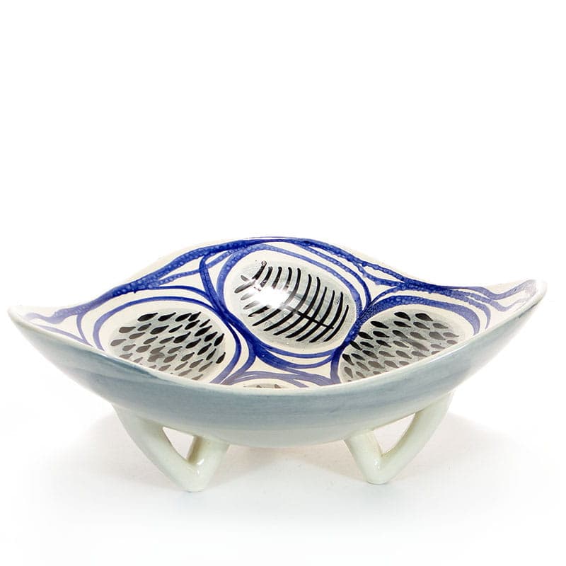 Platter, model 423, white cobalt faience, by J. Sowiński, Włocławek, Poland, 1960s. - 353874