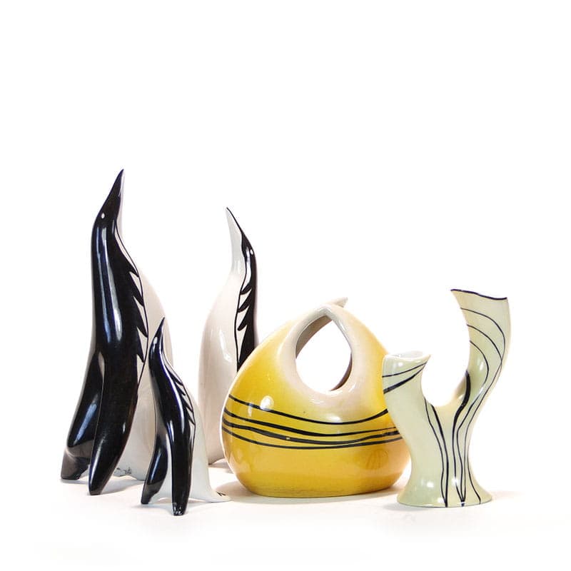 Wazon Pień, porcelit beżowy, proj. D. Duszniak, Ćmielów, Polska, lata 60. - 353905