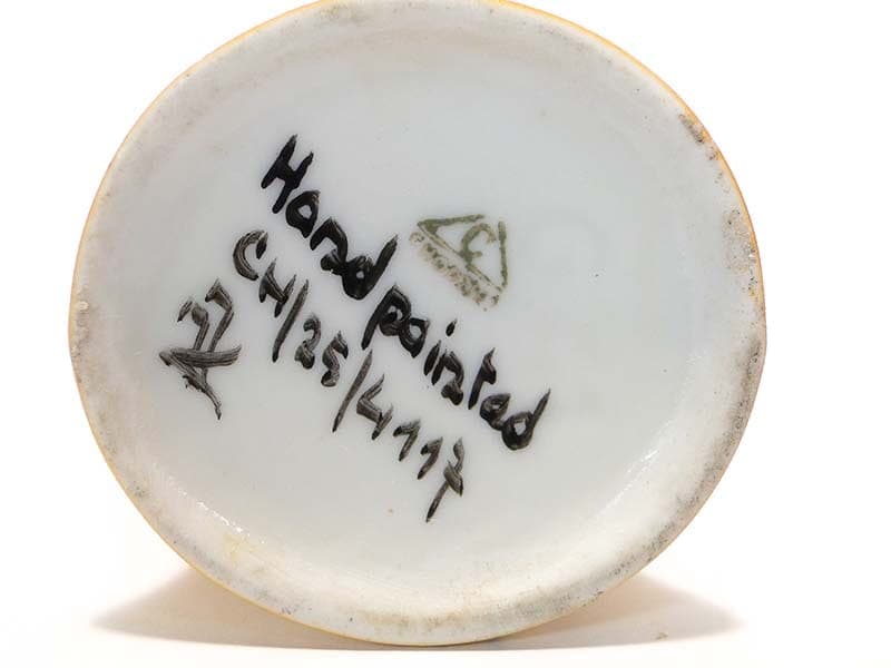 Wazon Pień, żółty czarny, porcelit, proj. D. Duszniak, Ćmielów, Polska, lata 60. - 353953