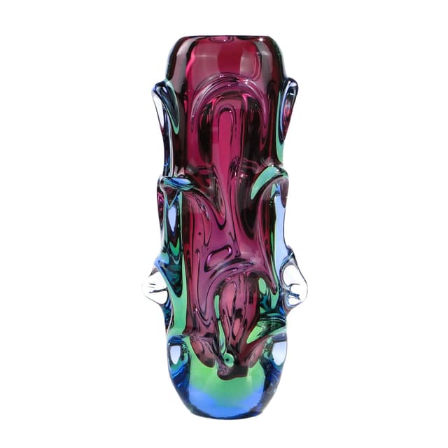 Wazon Propeller, multicolor, kryształ, proj. J. Kotik, Czechosłowacja, lata 50. - WYMIARY