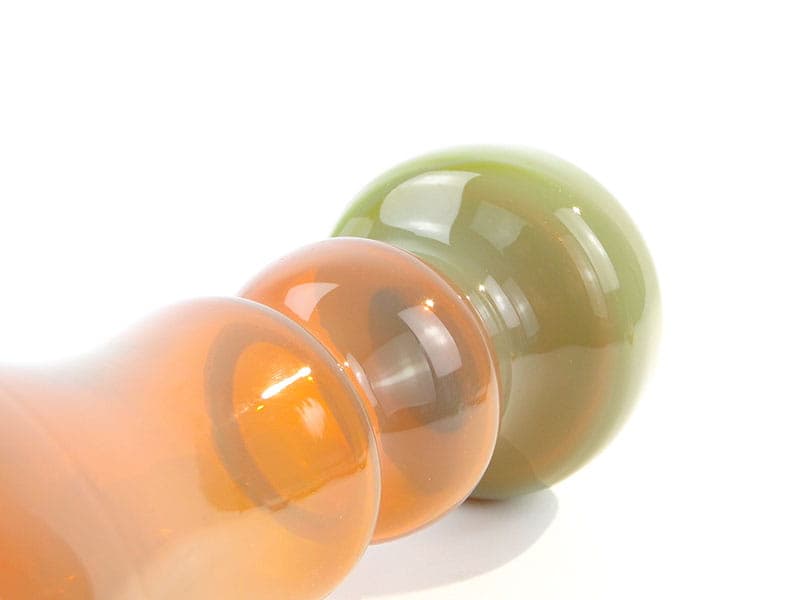 Pitcher Arbuz, soda-lime glass green red orange yellow, by S. Goudyna, Poland, 1970s. - 354069