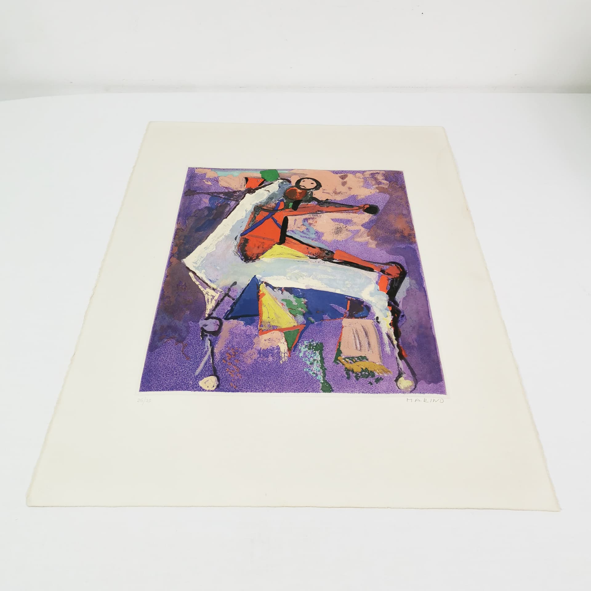 Print Marino from Shakespeare, 76x56.5 cm, paper, by M. Marini, Italy, 1970s. - 354170