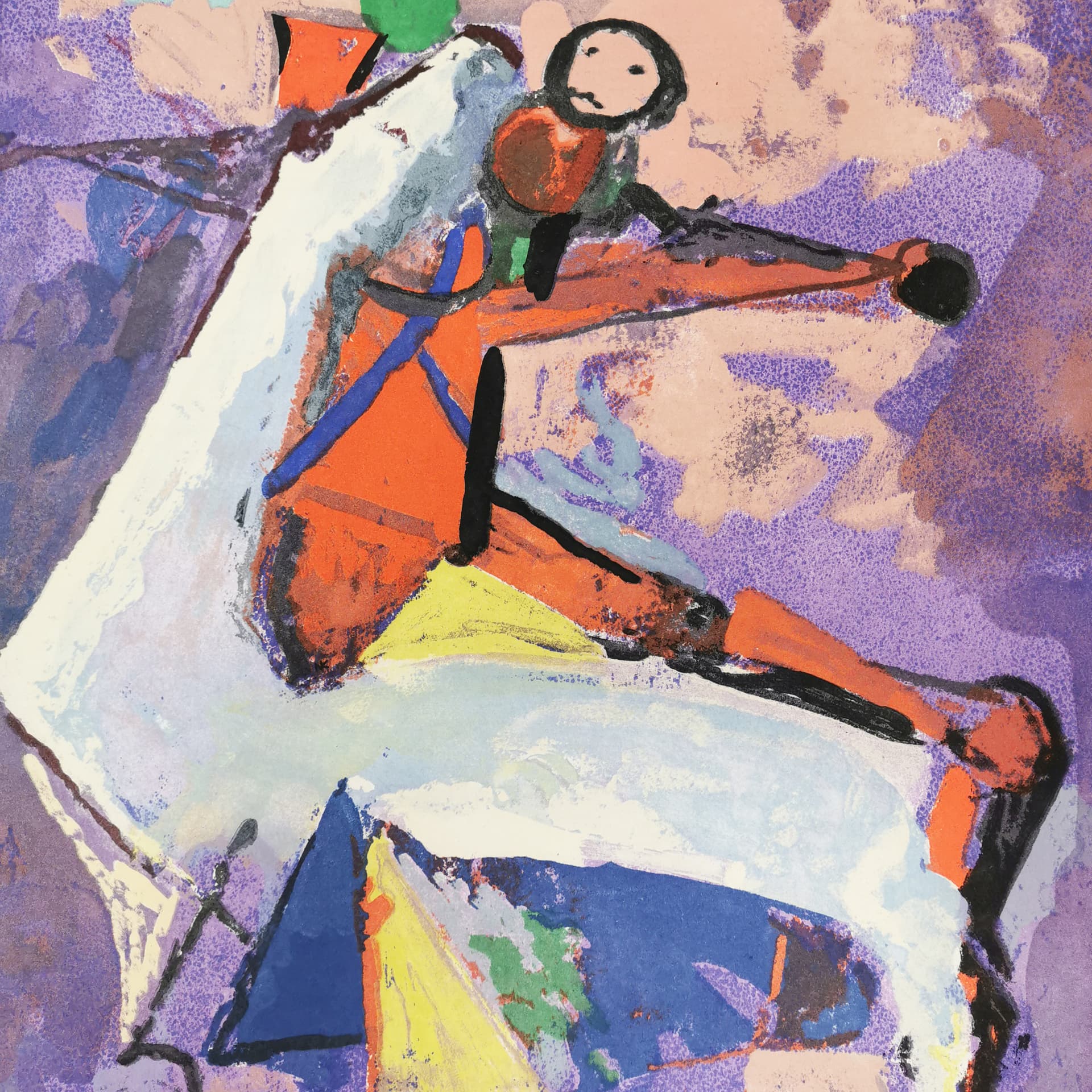 Print Marino from Shakespeare, 76x56.5 cm, paper, by M. Marini, Italy, 1970s. - 354179