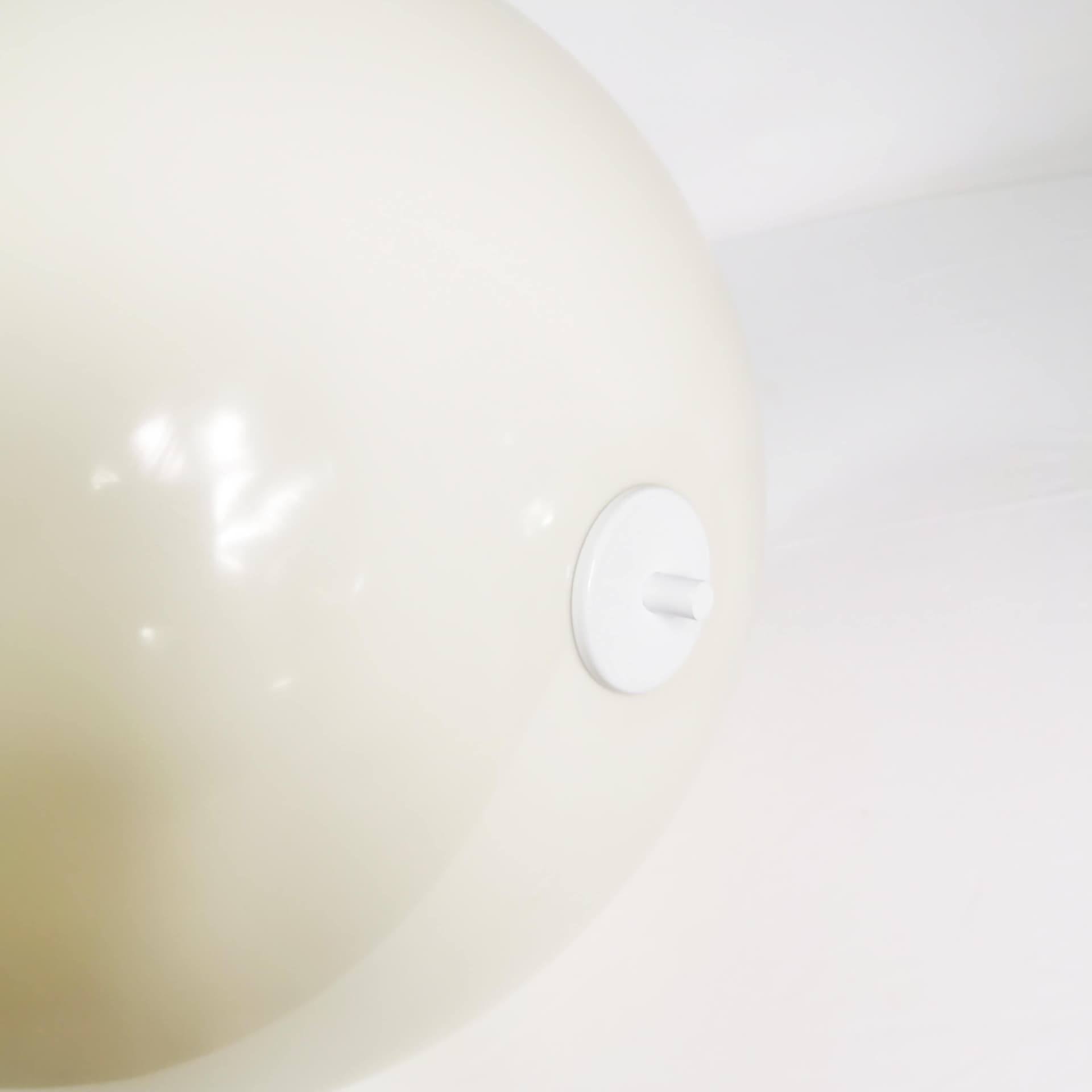 Floor lamp Space Age, white metal, white plastic, by K. Christensen, Denmark, 1970s. - 354252