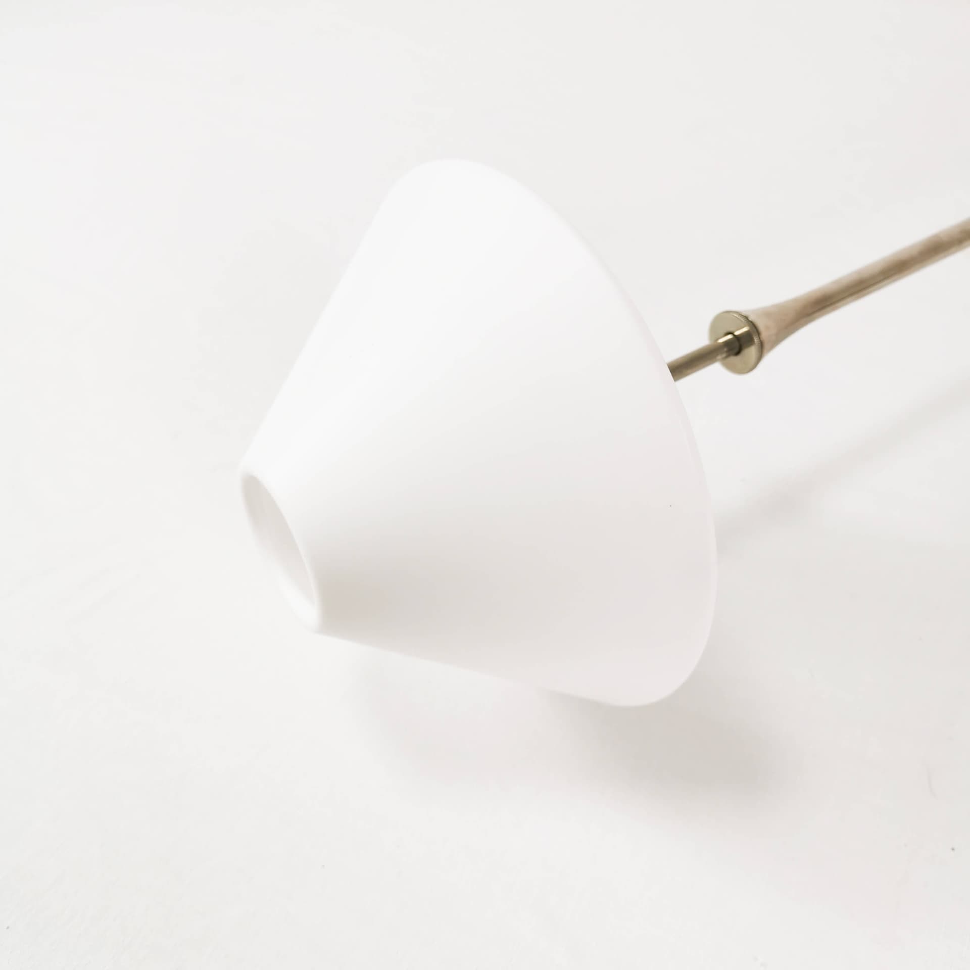 Table-floor lamp, silver, chromed brass white, by F. Schulz, Germany, 1990s. - 354281