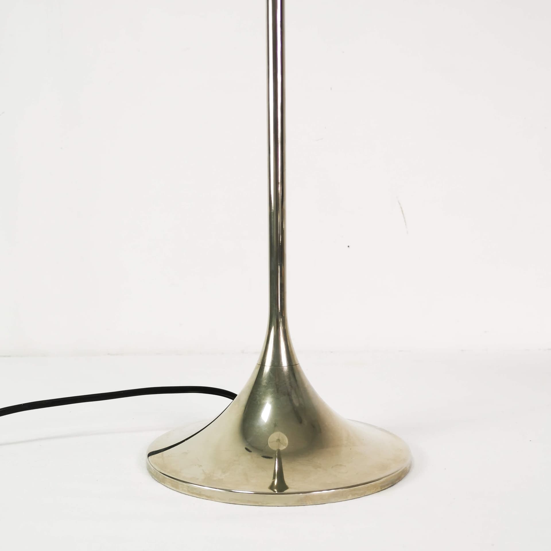 Table-floor lamp, silver, chromed brass white, by F. Schulz, Germany, 1990s. - 354279