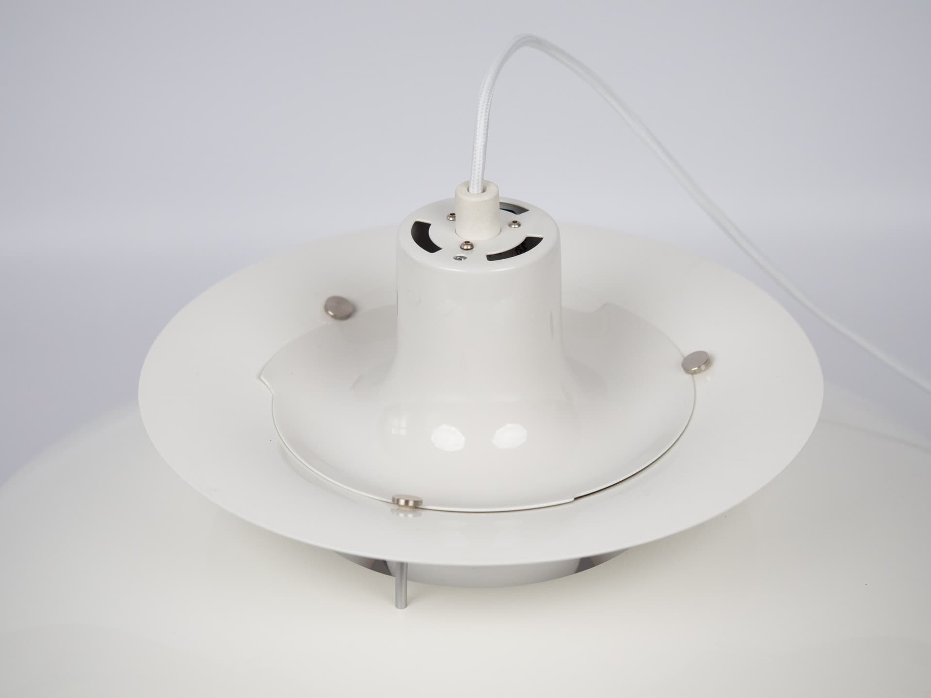 Lampa wisząca PH 5, aluminium niebieski, proj. P. Henningsen, Louis Poulsen, Dania, lata 80. - 354305