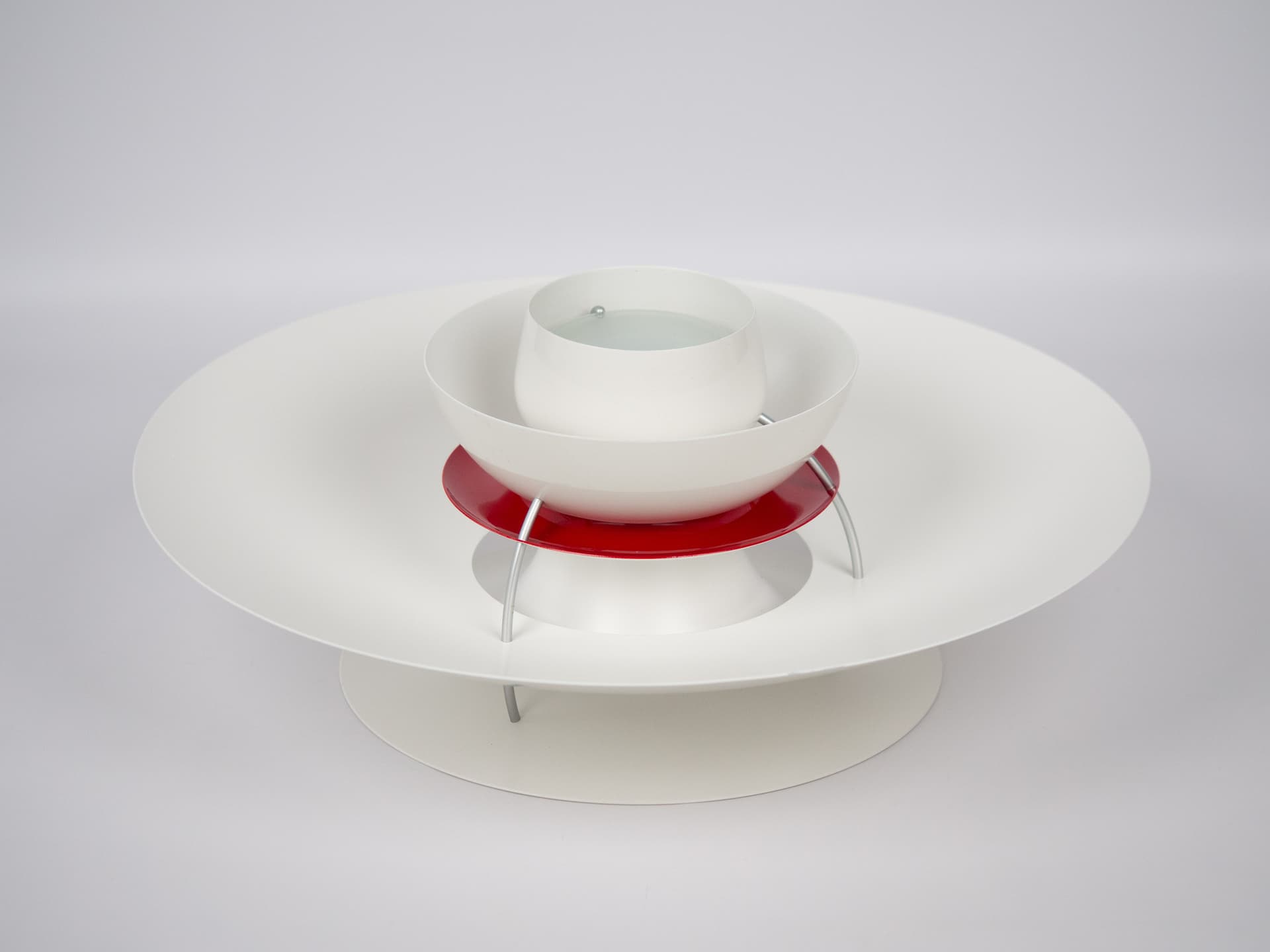 Lampa wisząca PH 5, aluminium niebieski, proj. P. Henningsen, Louis Poulsen, Dania, lata 80. - 354307