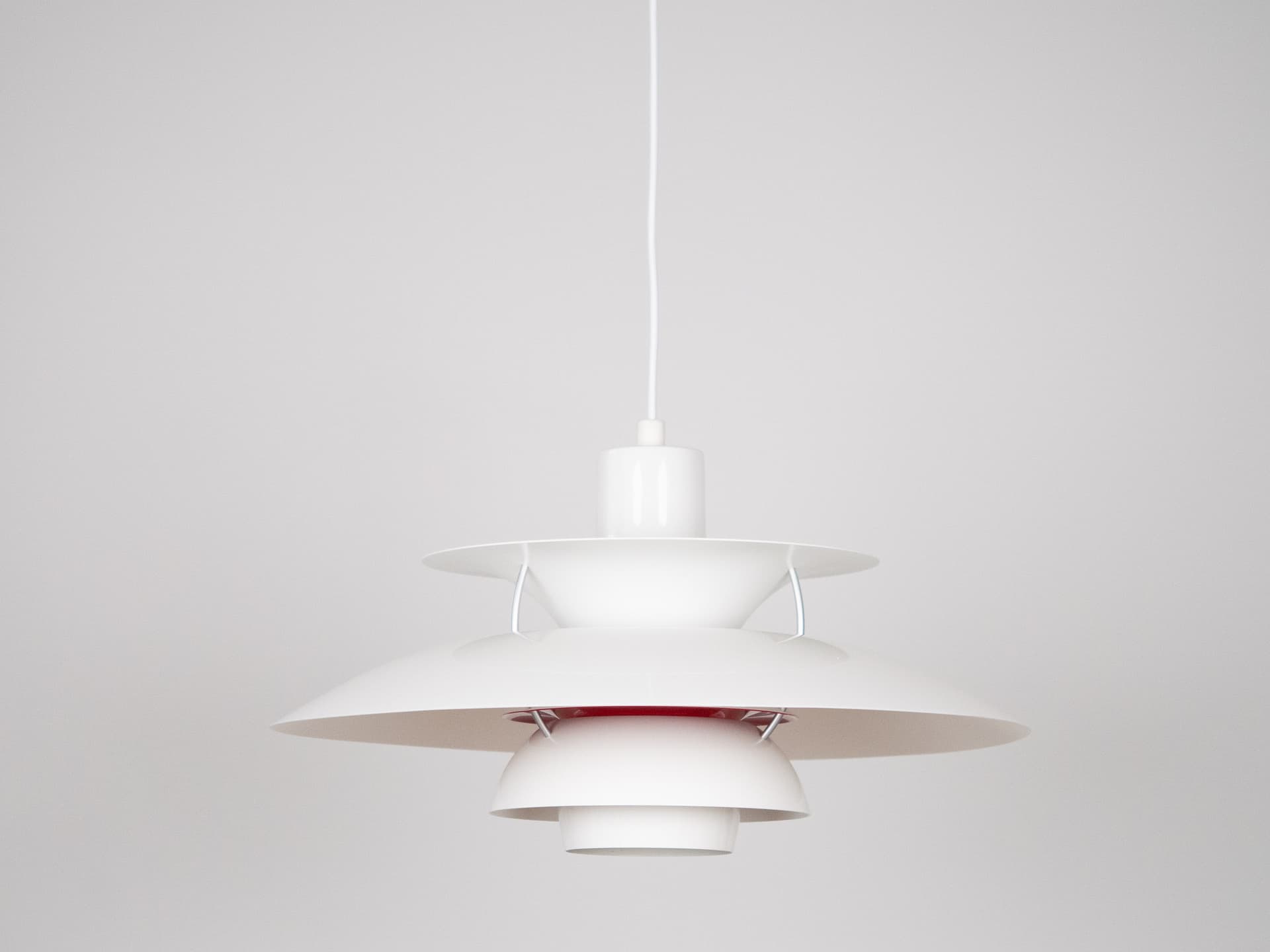 Lampa wisząca PH 5, aluminium niebieski, proj. P. Henningsen, Louis Poulsen, Dania, lata 80. - 354301