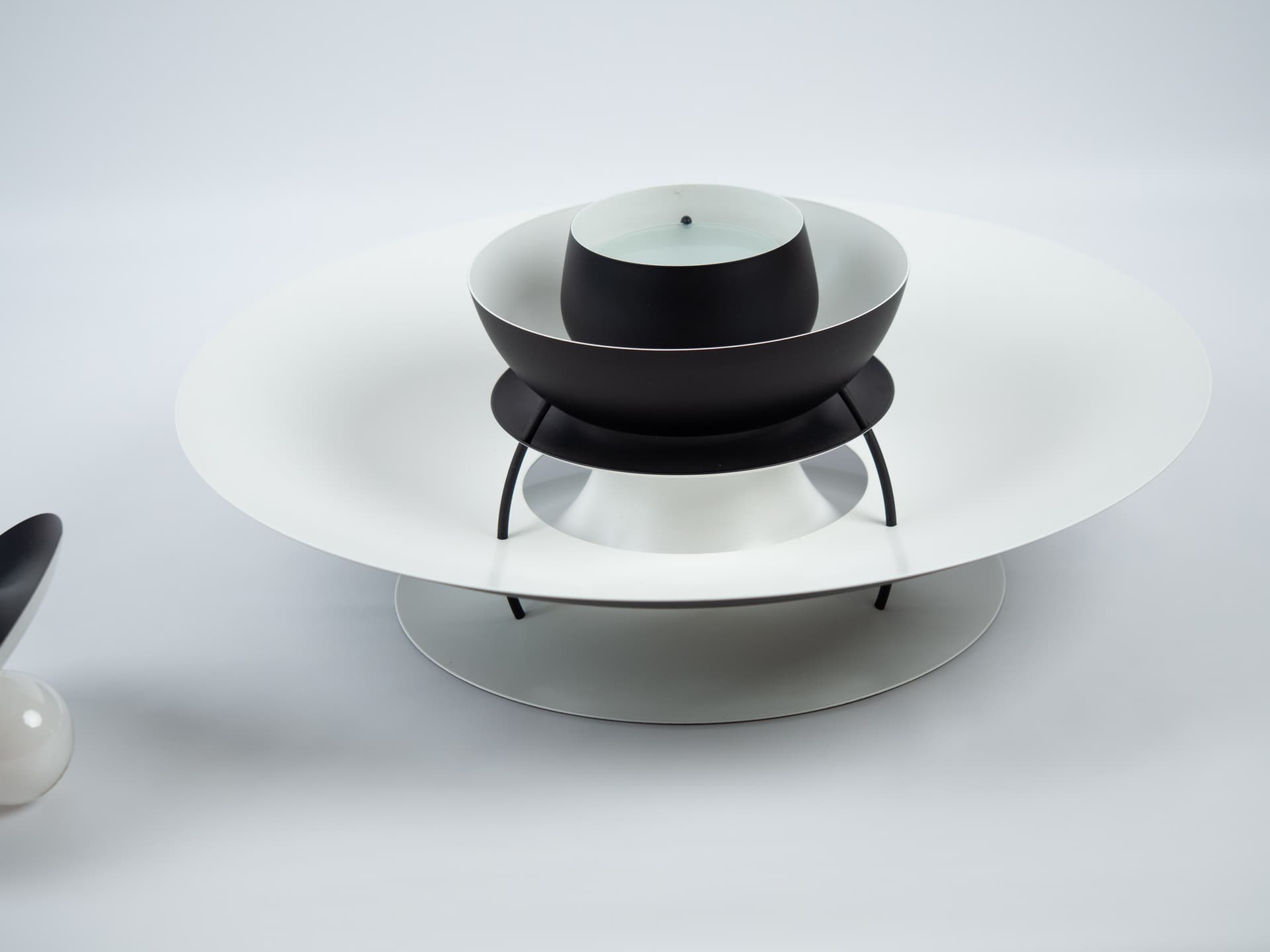 Pendant lamp PH 5, blue aluminum, by P. Henningsen, Louis Poulsen, Denmark, 1980s. - 354326