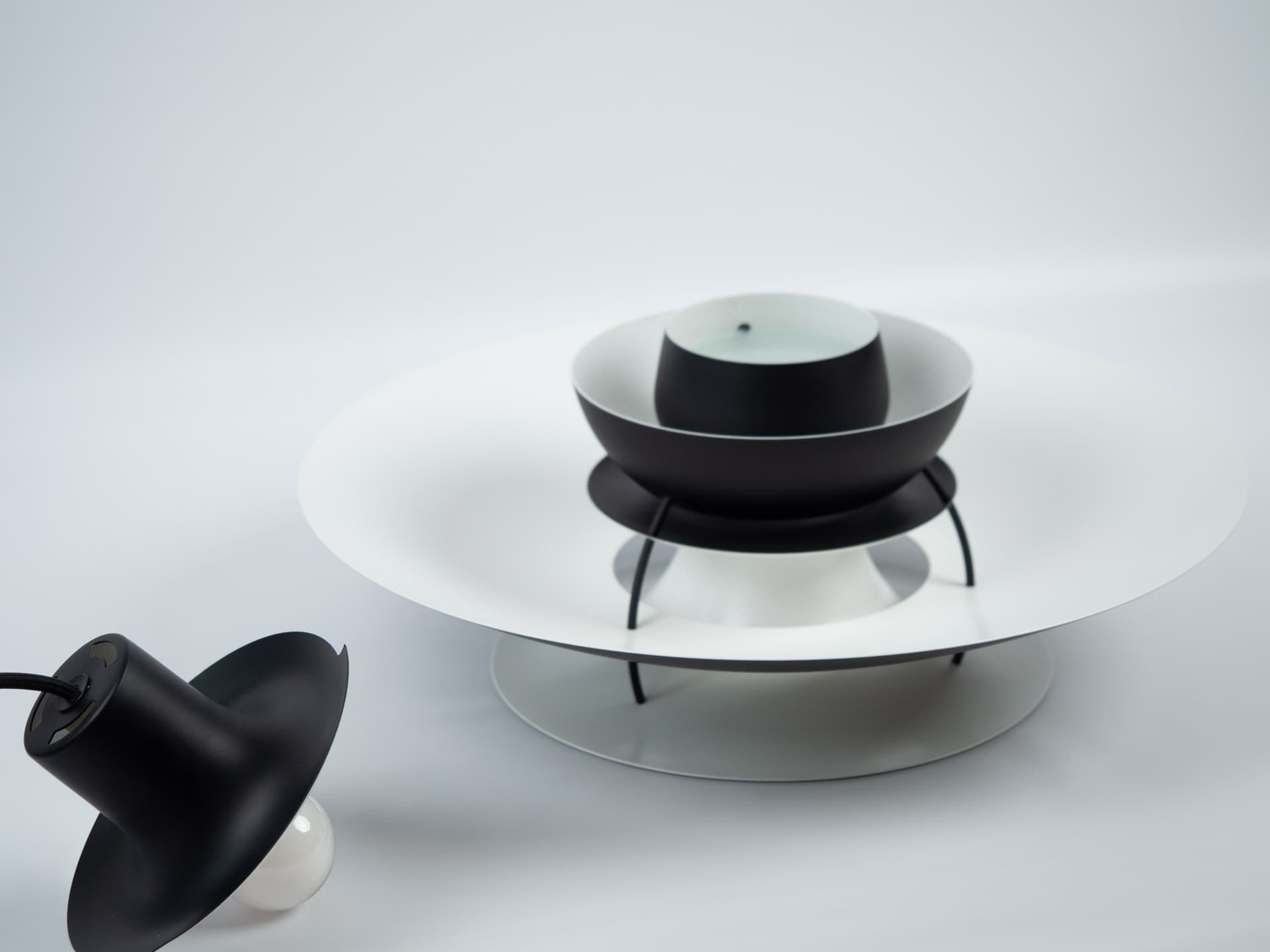 Pendant lamp PH 5, blue aluminum, by P. Henningsen, Louis Poulsen, Denmark, 1980s. - 354328