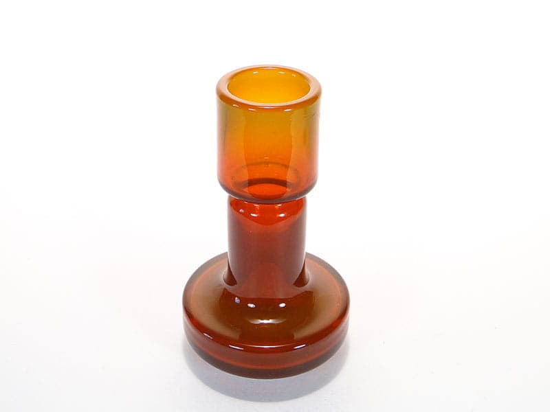 Wazon, szkło sodowe bursztynowy, proj. R. Rosinek, Huta Barbara, Polska, lata 70. - 354364