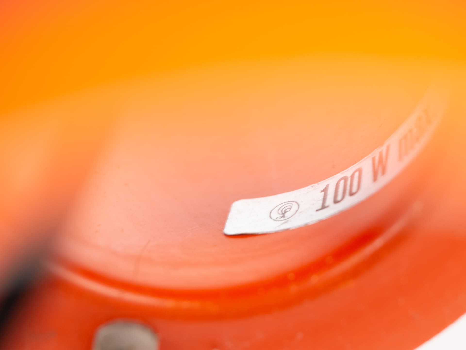 Pendant lamp PH 4/3, red orange, aluminum, by P. Henningsen, Louis Poulsen, Denmark, 1970s. - 354405