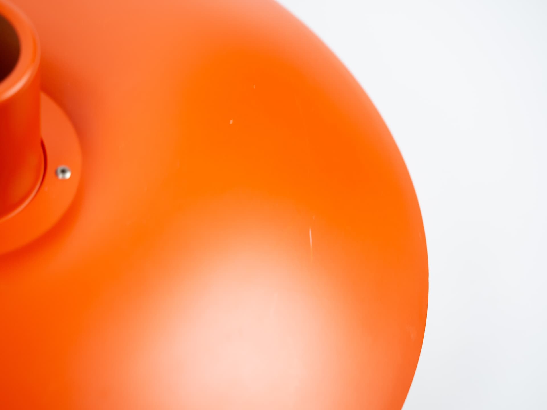Pendant Lamp PH 4/3, red orange, aluminum, by P. Henningsen, Louis Poulsen, Denmark, 1970s. - 354424