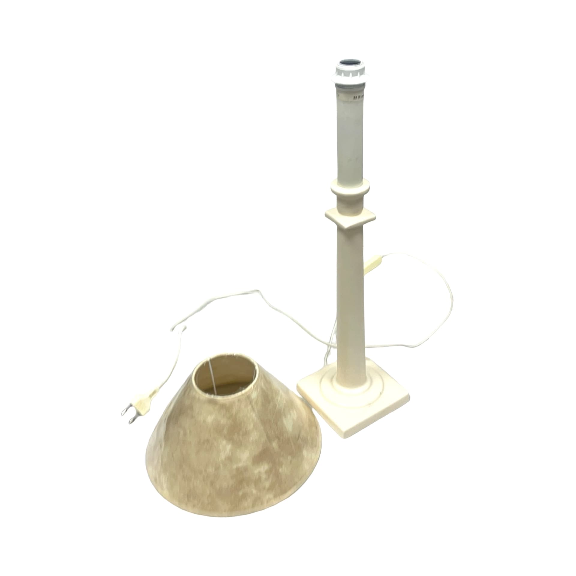 Lampa stołowa Ref. T 200, ceramika ecru, Kostka France, Francja, lata 80. - 354511
