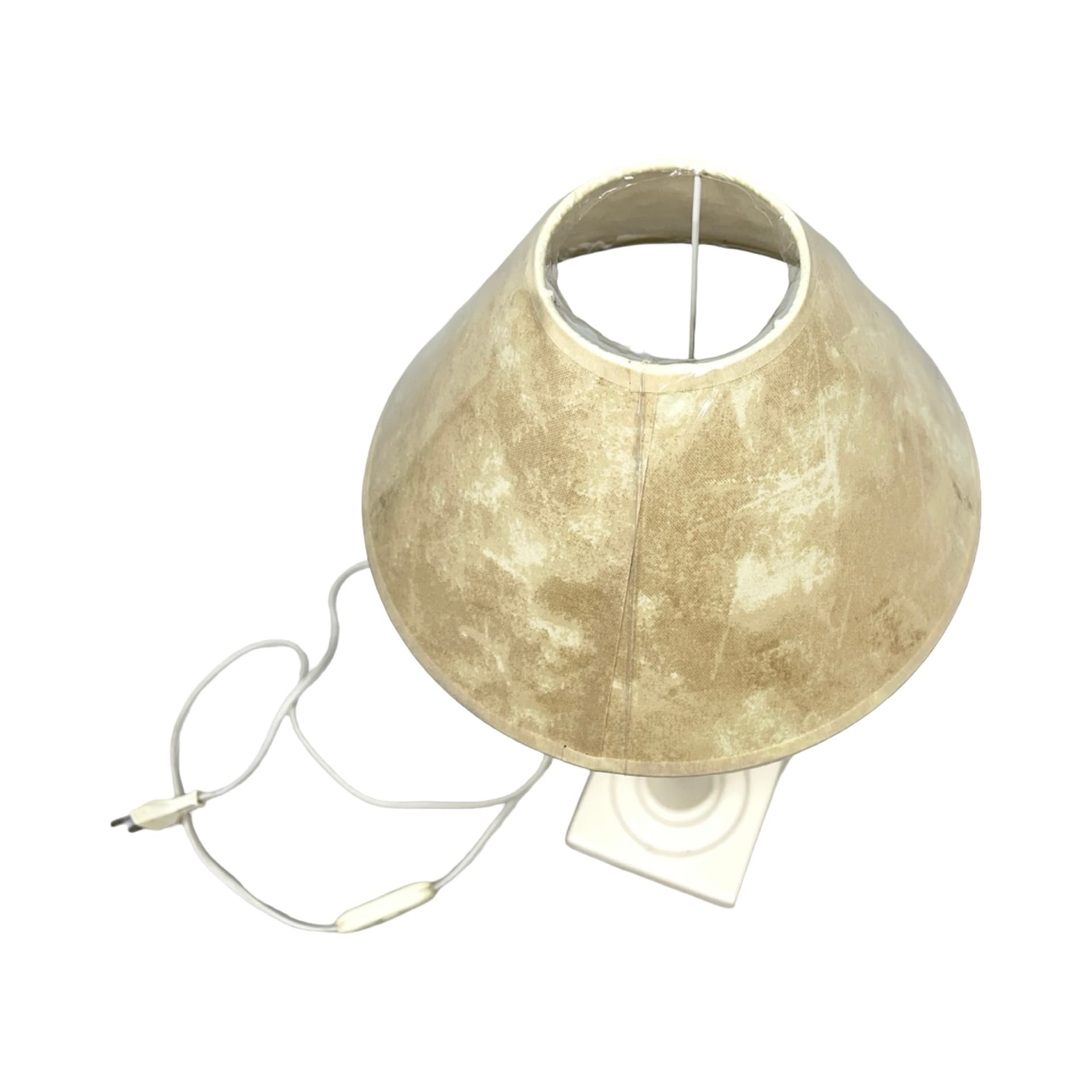 Lampa stołowa Ref. T 200, ceramika ecru, Kostka France, Francja, lata 80. - 354504
