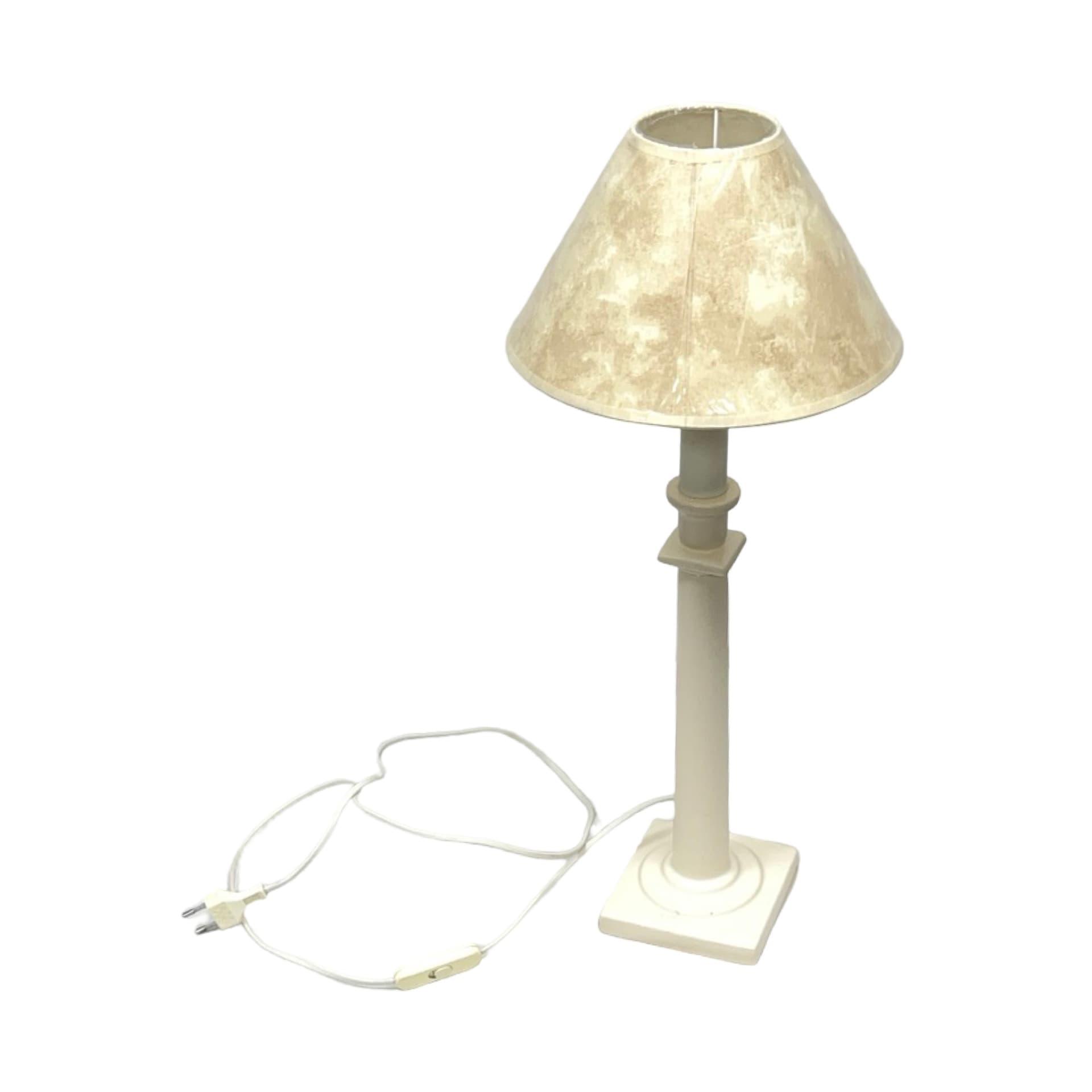 Lampa stołowa Ref. T 200, ceramika ecru, Kostka France, Francja, lata 80. - 354506
