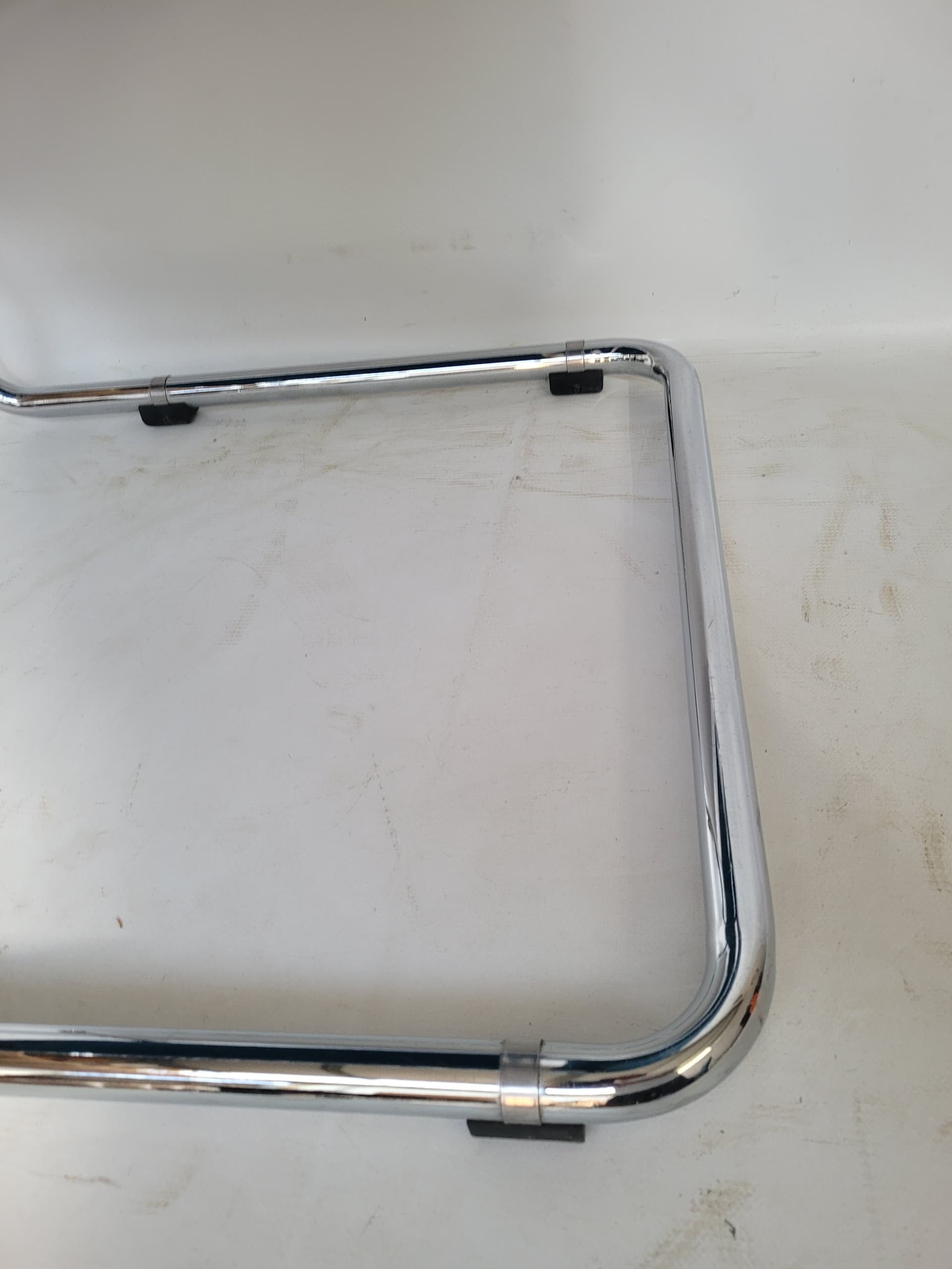 Krzesło Bauhaus, niebieski, chrom, drewno, Thonet, lata 70. - 354567