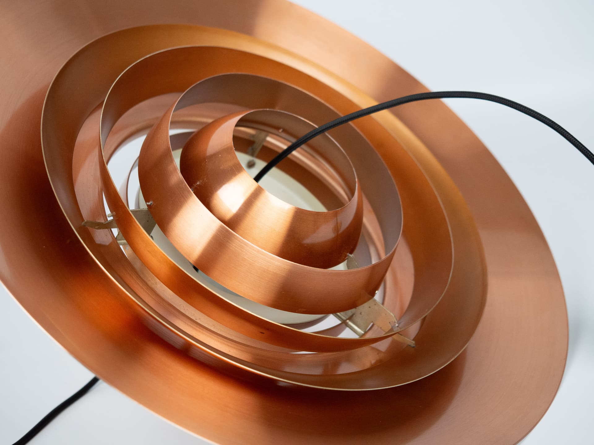 Pendant lamp P376, copper, by P. Fabricius, J. Kastholm, Nordisk Solar, Denmark, 1960s. - 354619