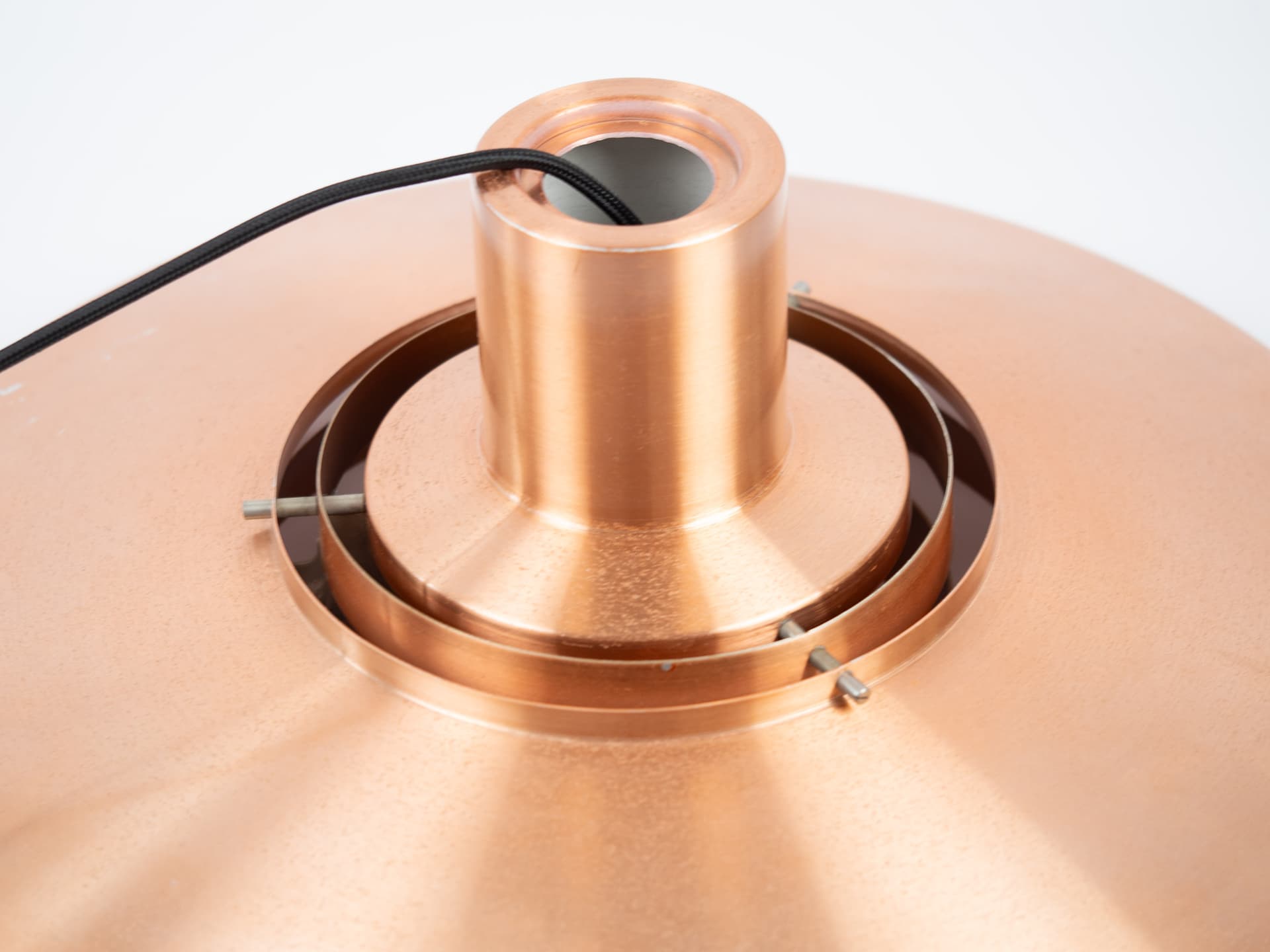 Pendant lamp P376, copper, by P. Fabricius, J. Kastholm, Nordisk Solar, Denmark, 1960s. - 354626