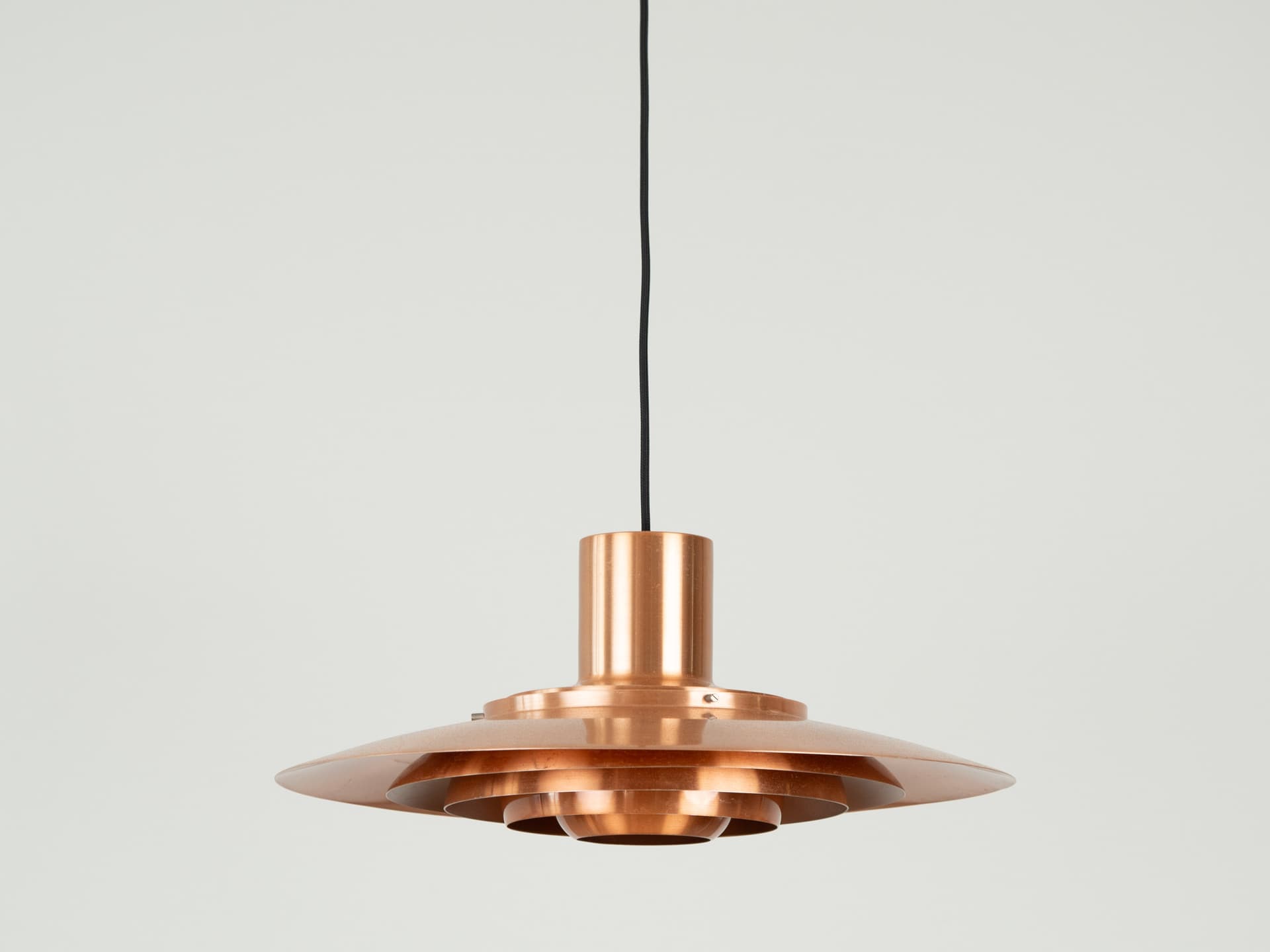 Pendant lamp P376, copper, by P. Fabricius, J. Kastholm, Nordisk Solar, Denmark, 1960s. - 354623