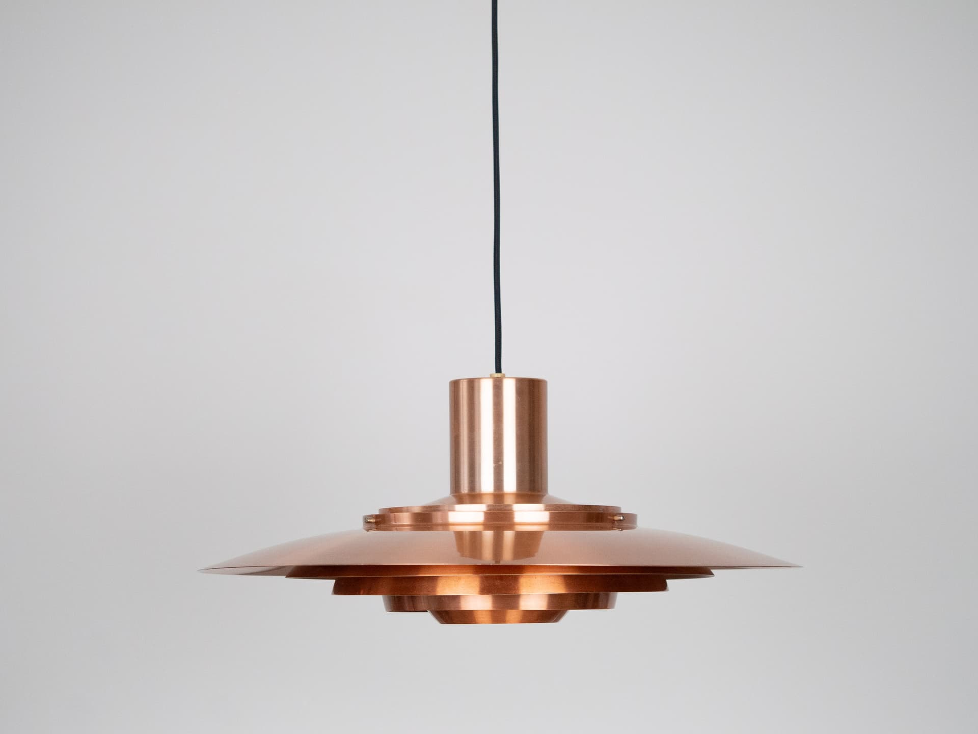 Pendant lamp P376, copper, by P. Fabricius, J. Kastholm, Nordisk Solar, Denmark, 1960s. - 354608