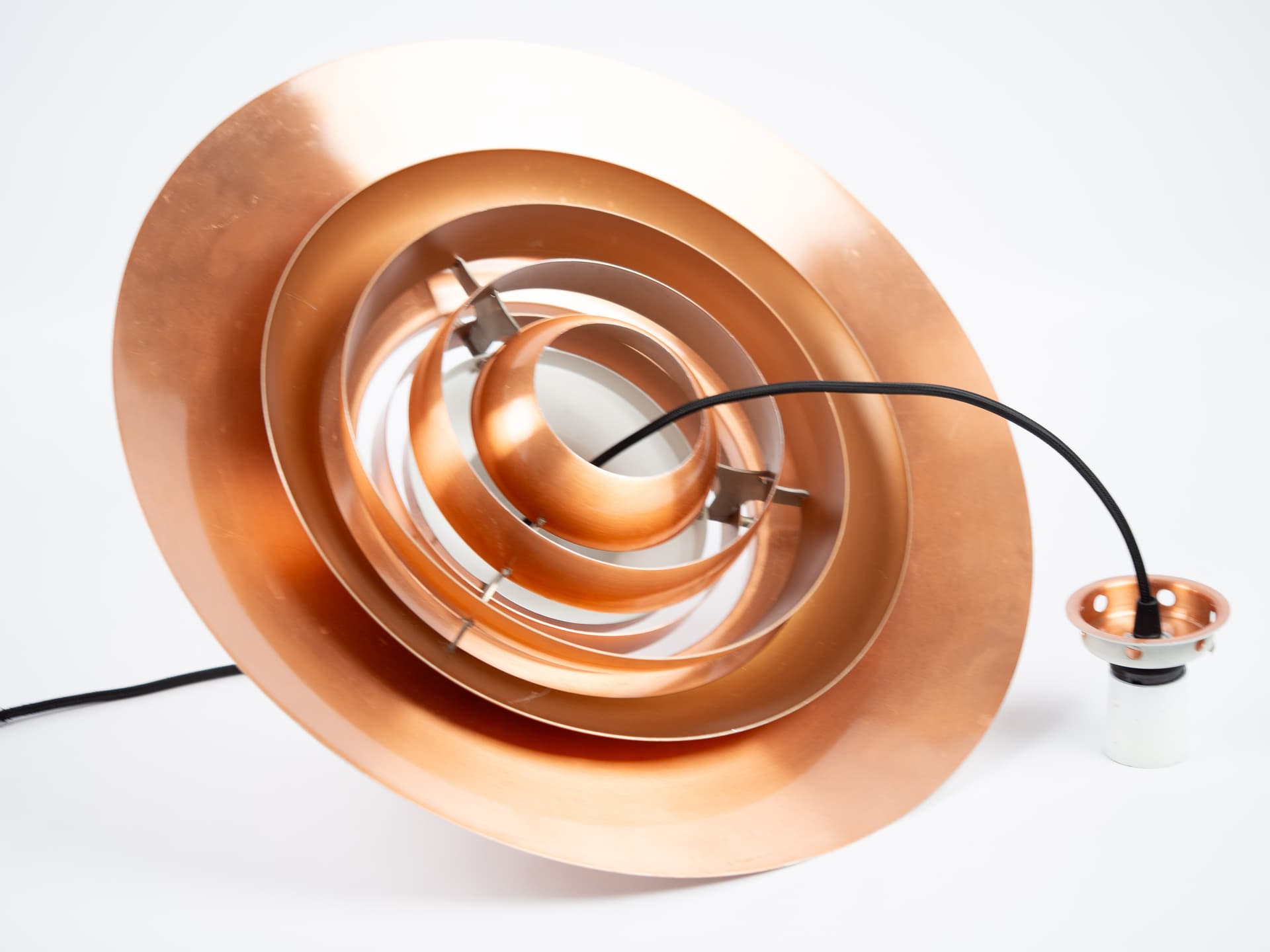 Pendant lamp P376, copper, by P. Fabricius, J. Kastholm, Nordisk Solar, Denmark, 1960s. - 354630