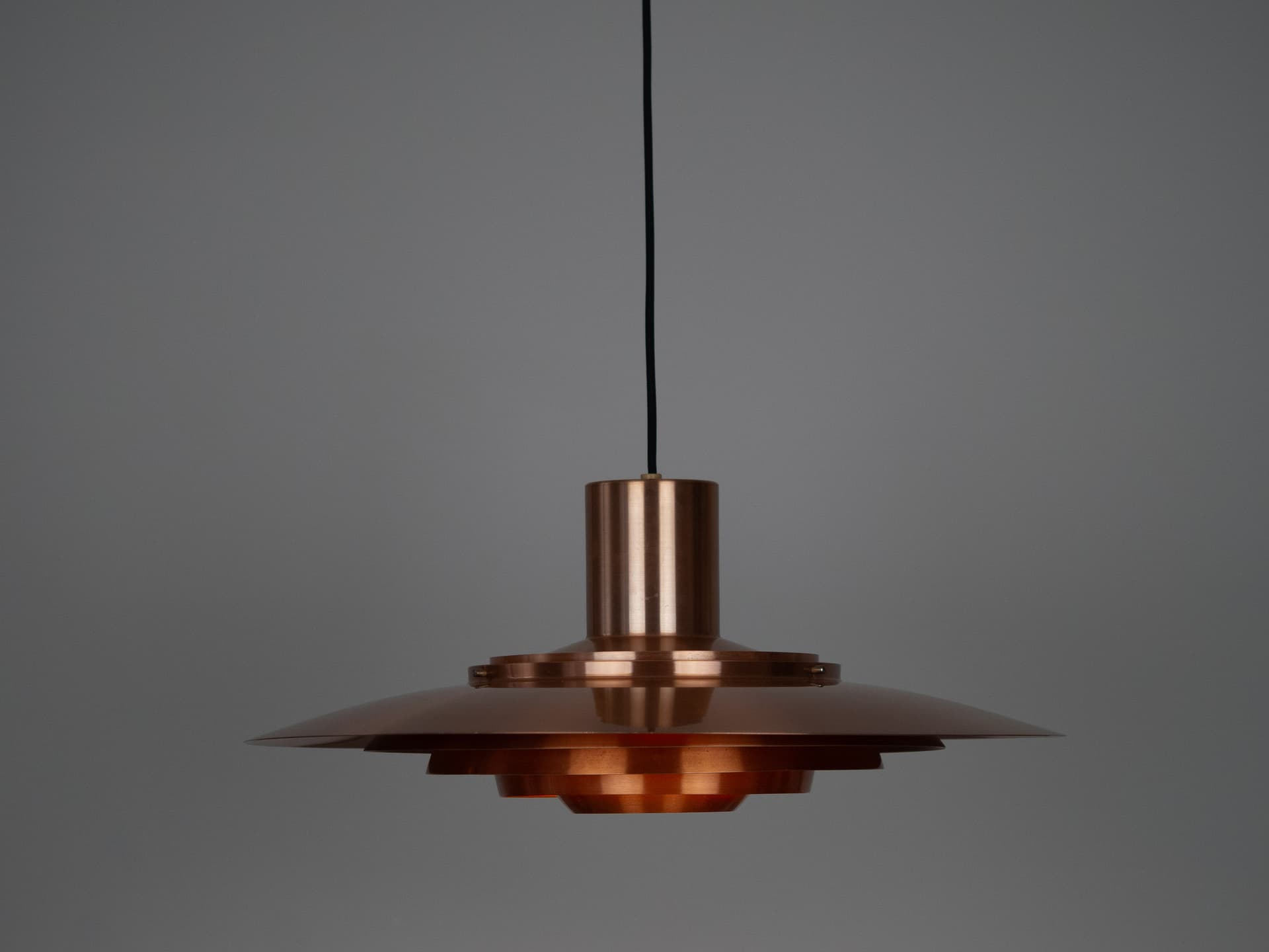 Pendant lamp P376, copper, by P. Fabricius, J. Kastholm, Nordisk Solar, Denmark, 1960s. - 354611