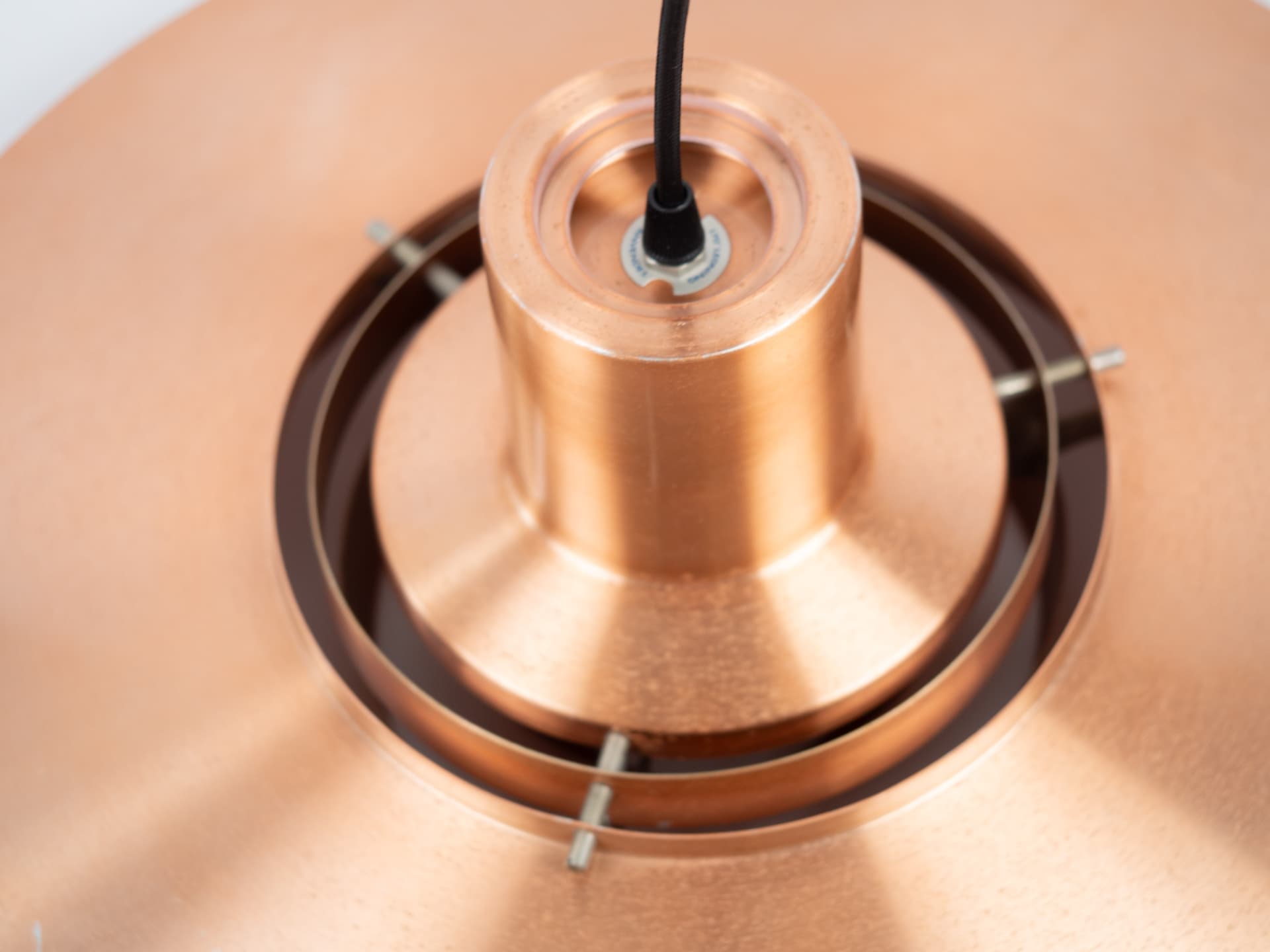Pendant lamp P376, copper, by P. Fabricius, J. Kastholm, Nordisk Solar, Denmark, 1960s. - 354629