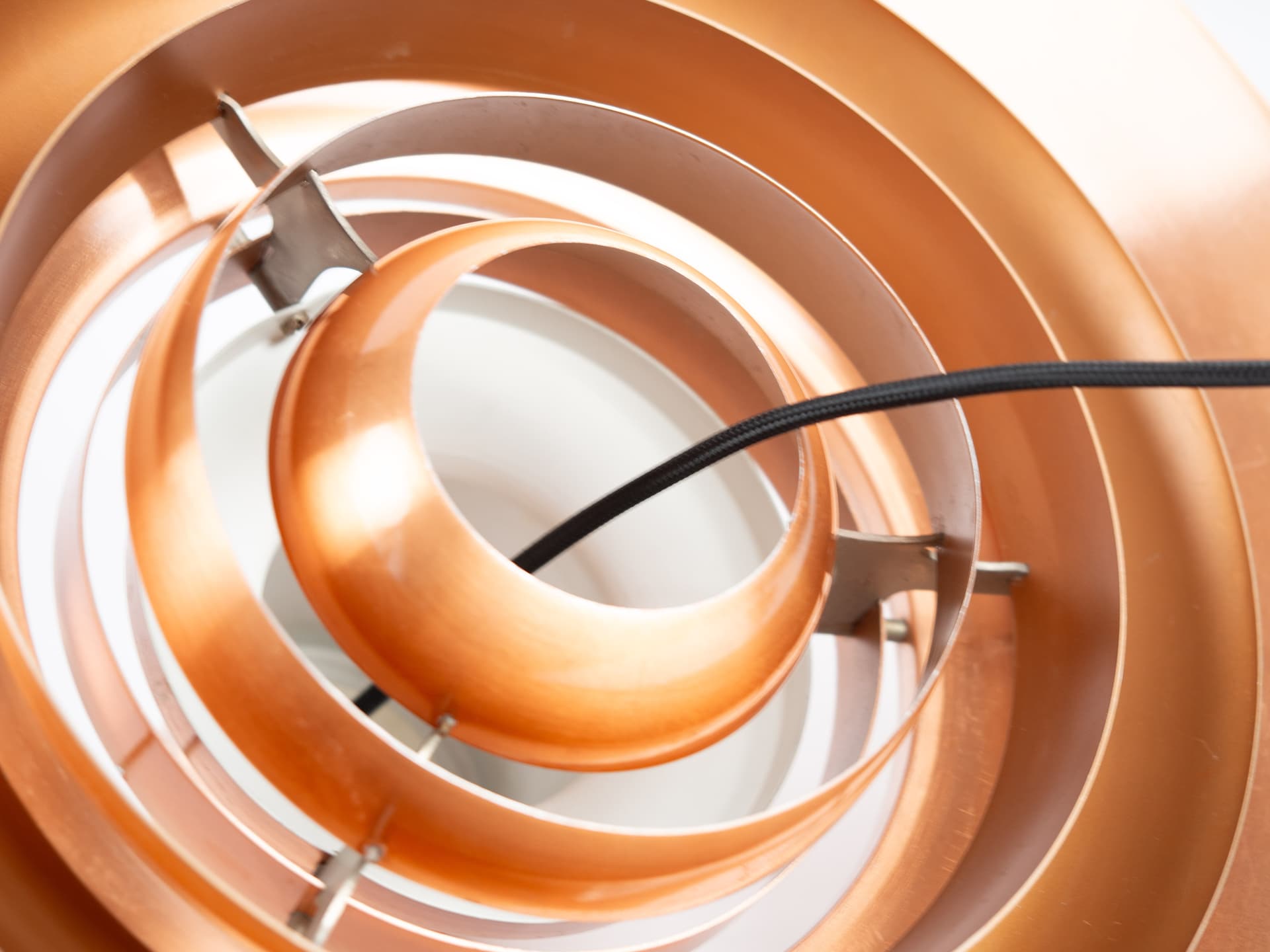 Pendant lamp P376, copper, by P. Fabricius, J. Kastholm, Nordisk Solar, Denmark, 1960s. - 354634