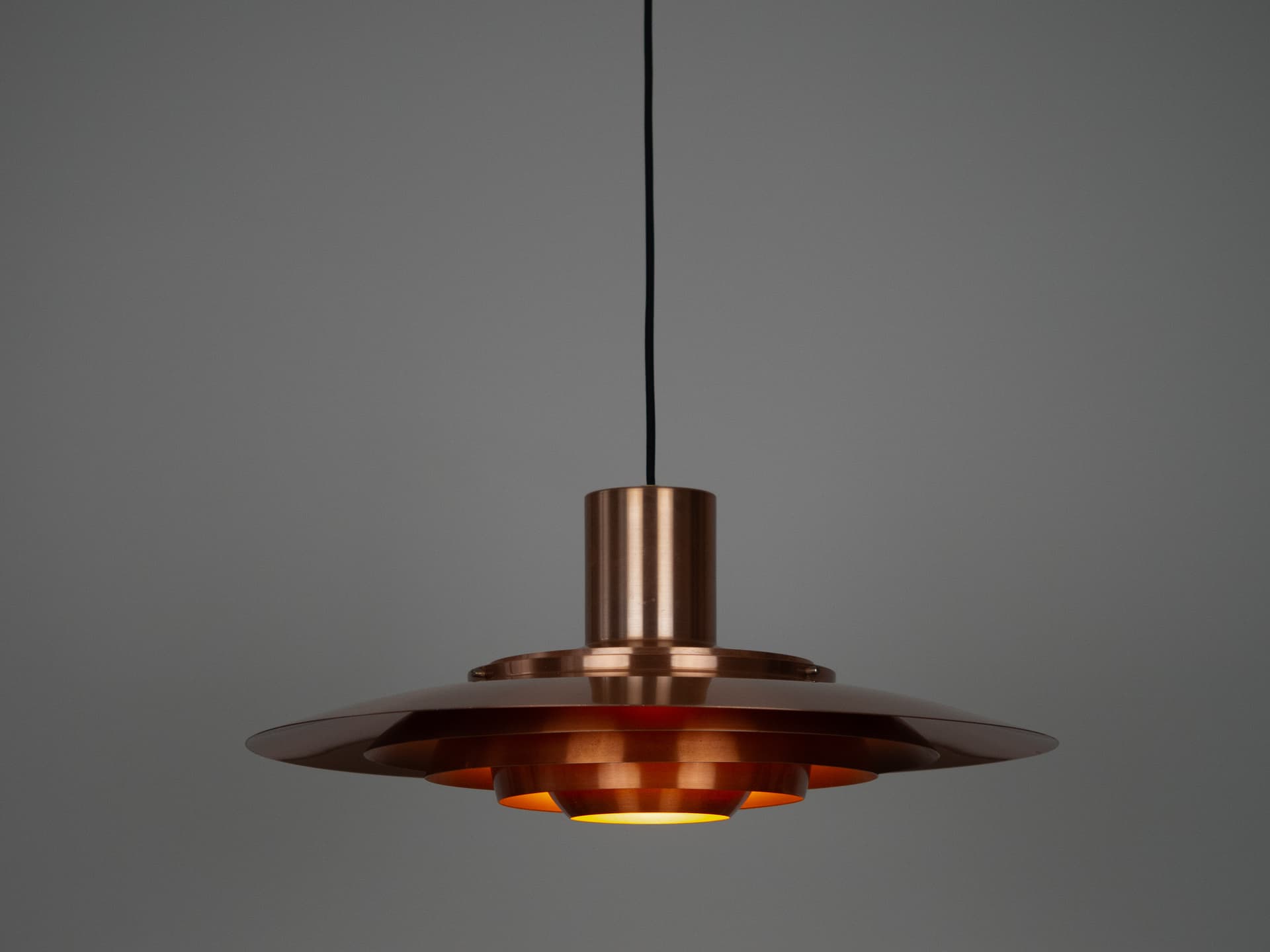 Pendant lamp P376, copper, by P. Fabricius, J. Kastholm, Nordisk Solar, Denmark, 1960s. - 354612