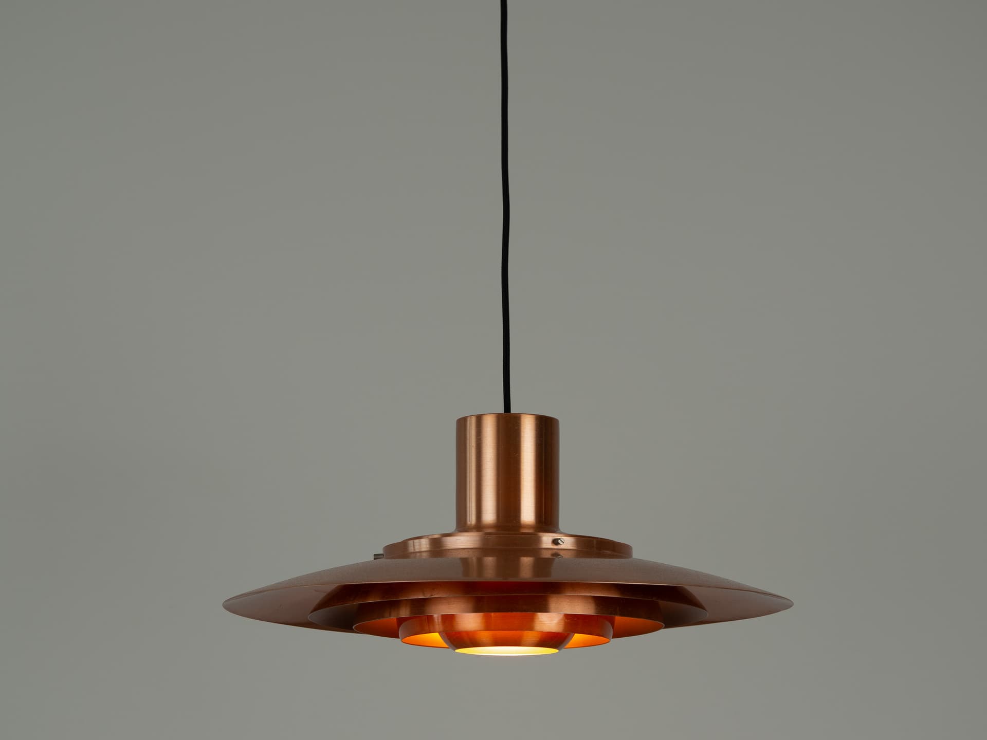 Pendant lamp P376, copper, by P. Fabricius, J. Kastholm, Nordisk Solar, Denmark, 1960s. - 354624