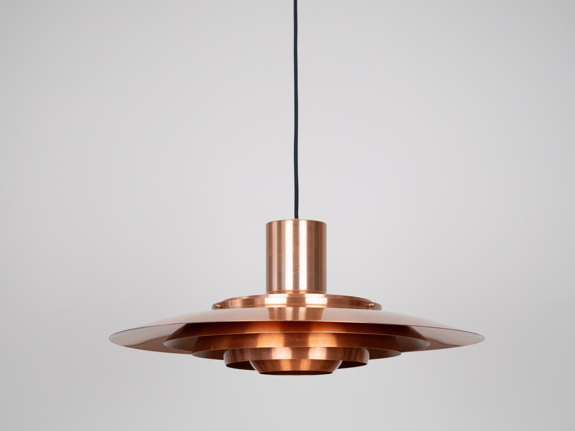 Pendant lamp P376, copper, by P. Fabricius, J. Kastholm, Nordisk Solar, Denmark, 1960s. - 354606