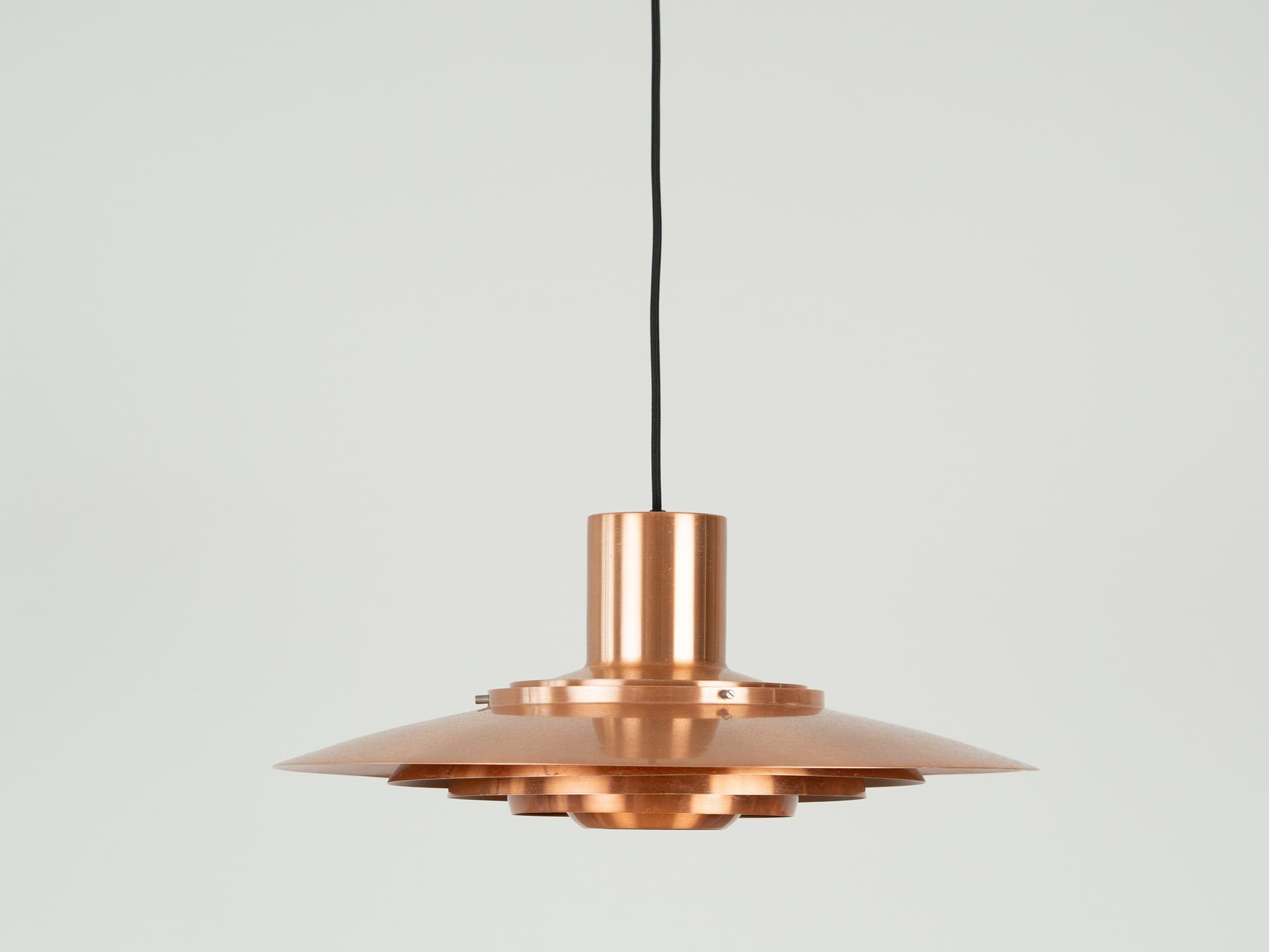 Pendant lamp P376, copper, by P. Fabricius, J. Kastholm, Nordisk Solar, Denmark, 1960s. - 354621