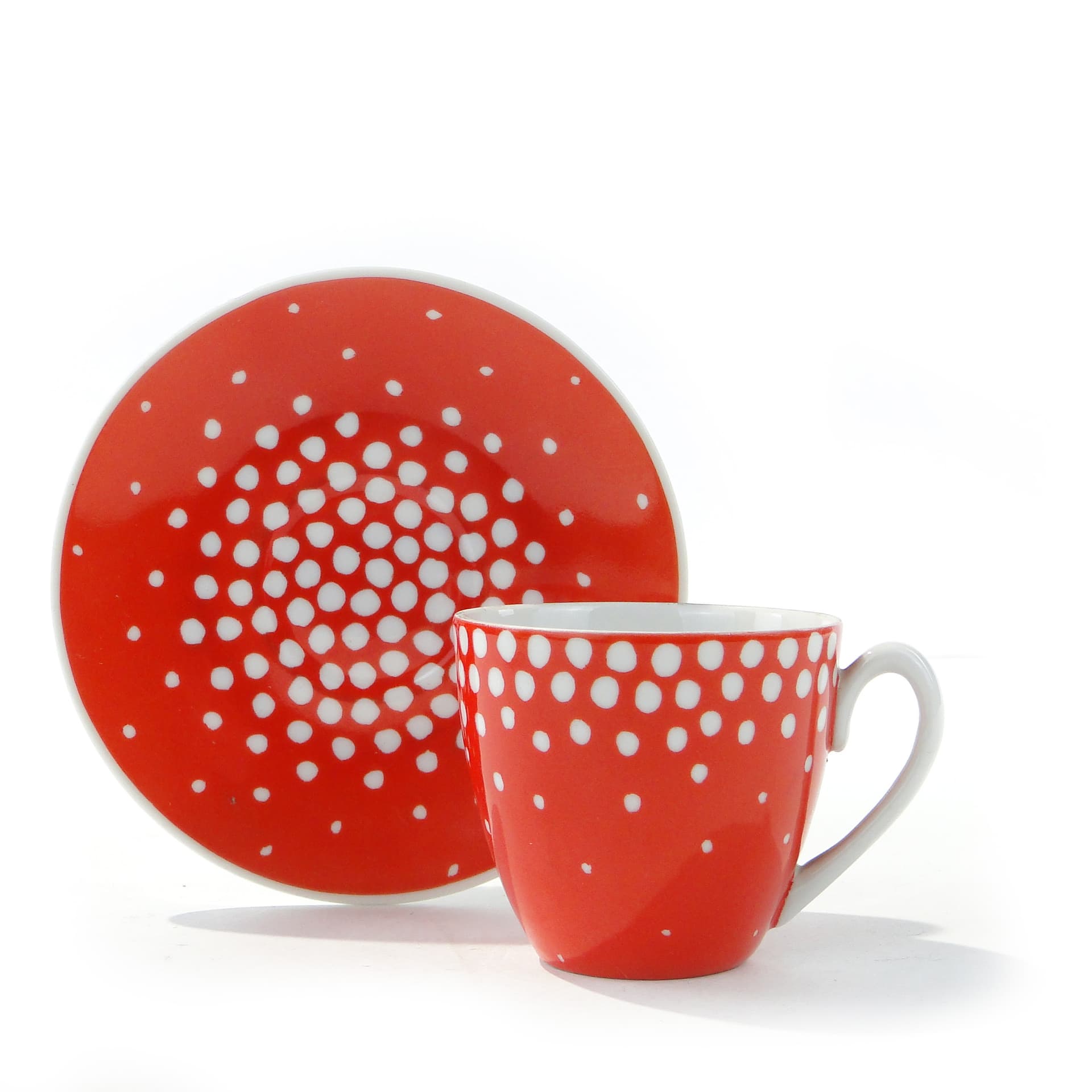 Cup Muchomorek, Tom, white red porcelain, by J. Steckiewicz, Zakłady Porcelany Stołowej Wałbrzych, Poland, 1950s. - 354657