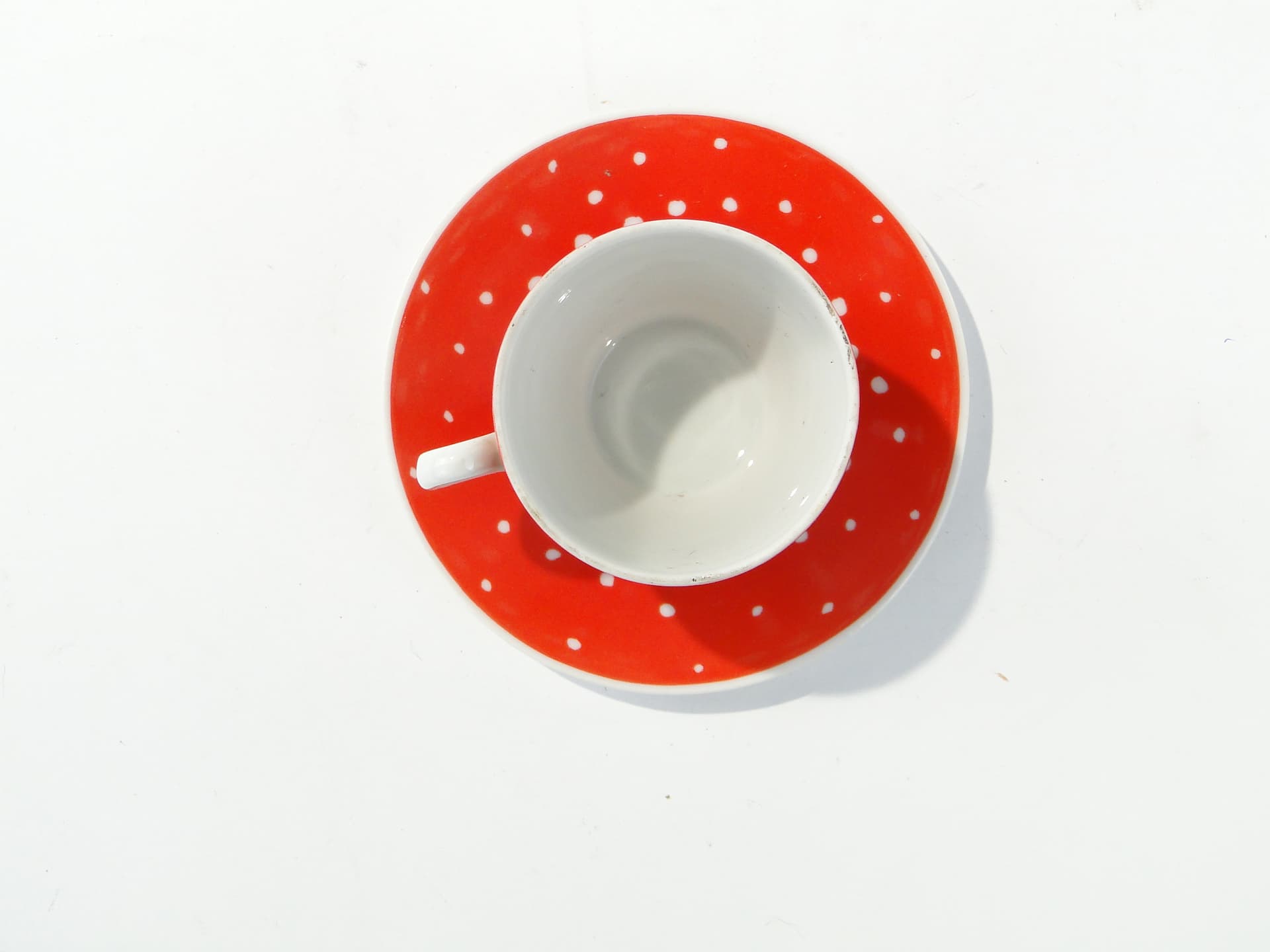 Cup Muchomorek, Tom, white red porcelain, by J. Steckiewicz, Zakłady Porcelany Stołowej Wałbrzych, Poland, 1950s. - 354653