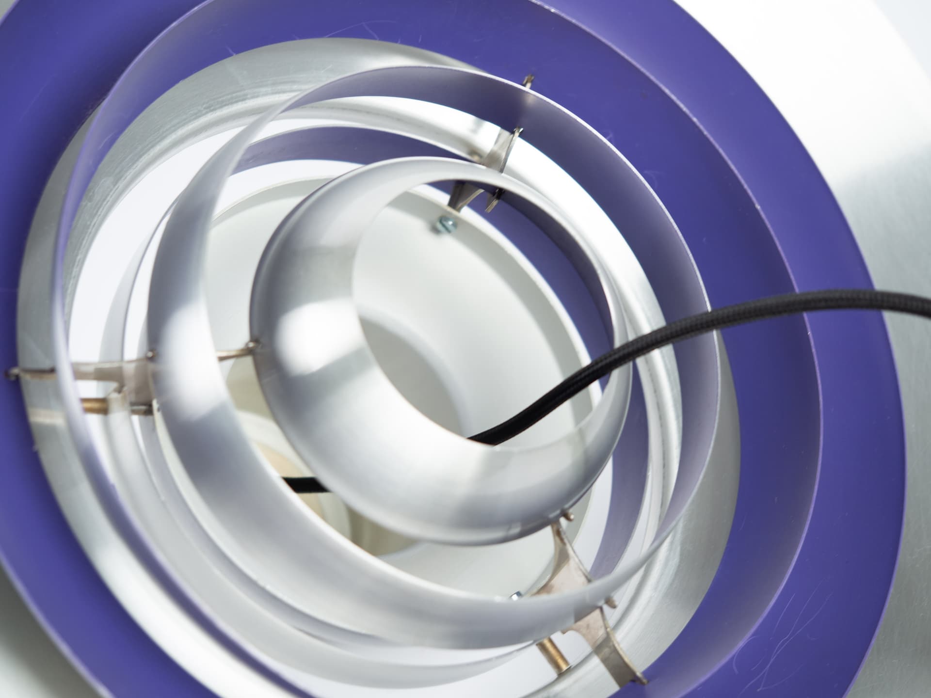 Lampa wisząca P376, aluminium srebrny, mosiądz złoty, proj. P. Fabricius, J. Kastholm, Nordisk Solar, Dania, lata 60. - 354717