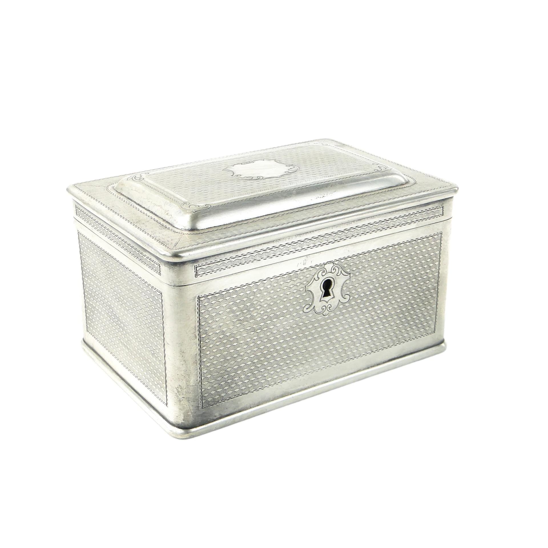 Box Sugar Bowl, silver, brass, Arthur Krupp Berndorf, Austria, 1920s