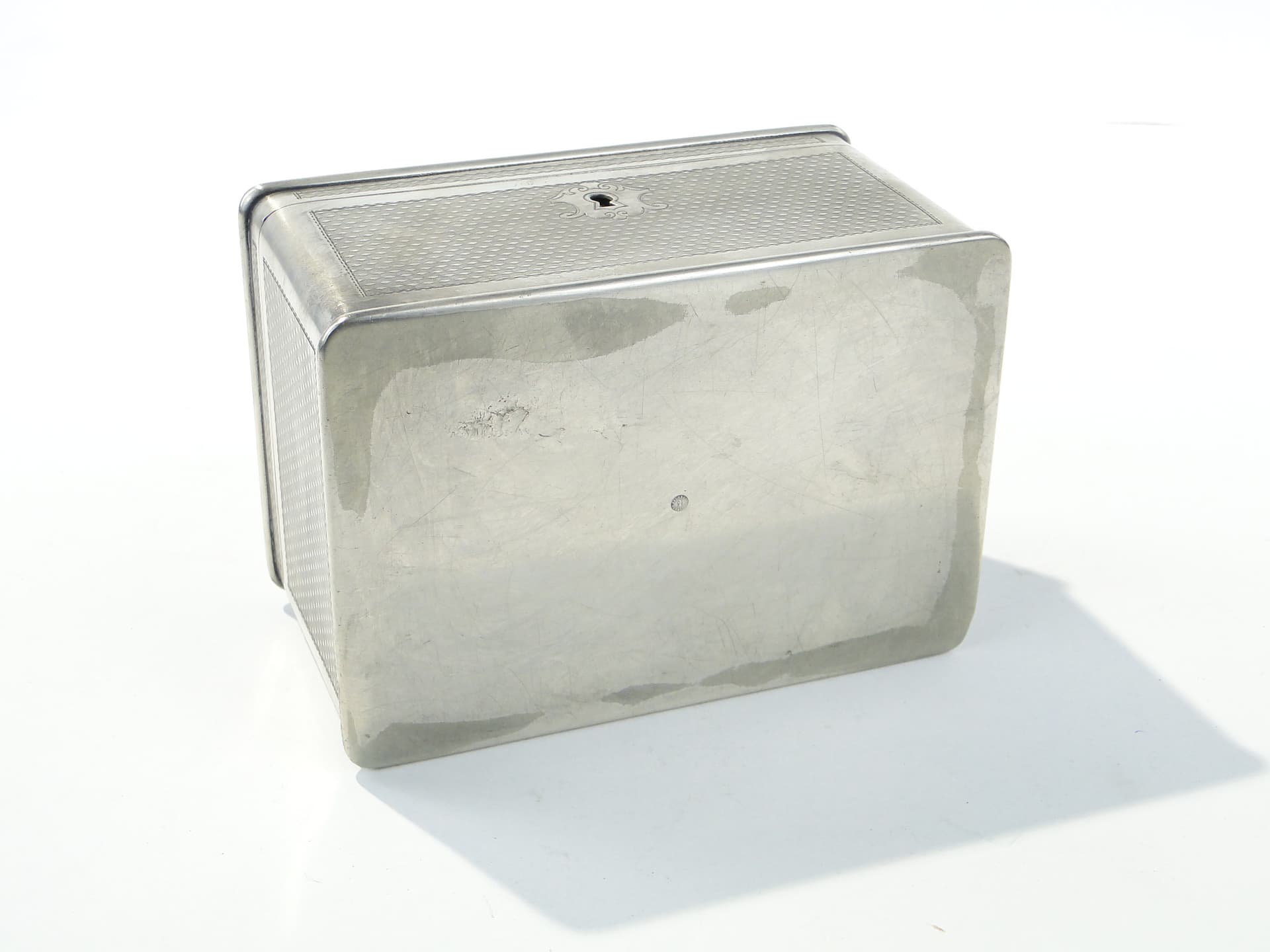 Box Sugar Bowl, silver, brass, Arthur Krupp Berndorf, Austria, 1920s - 354736