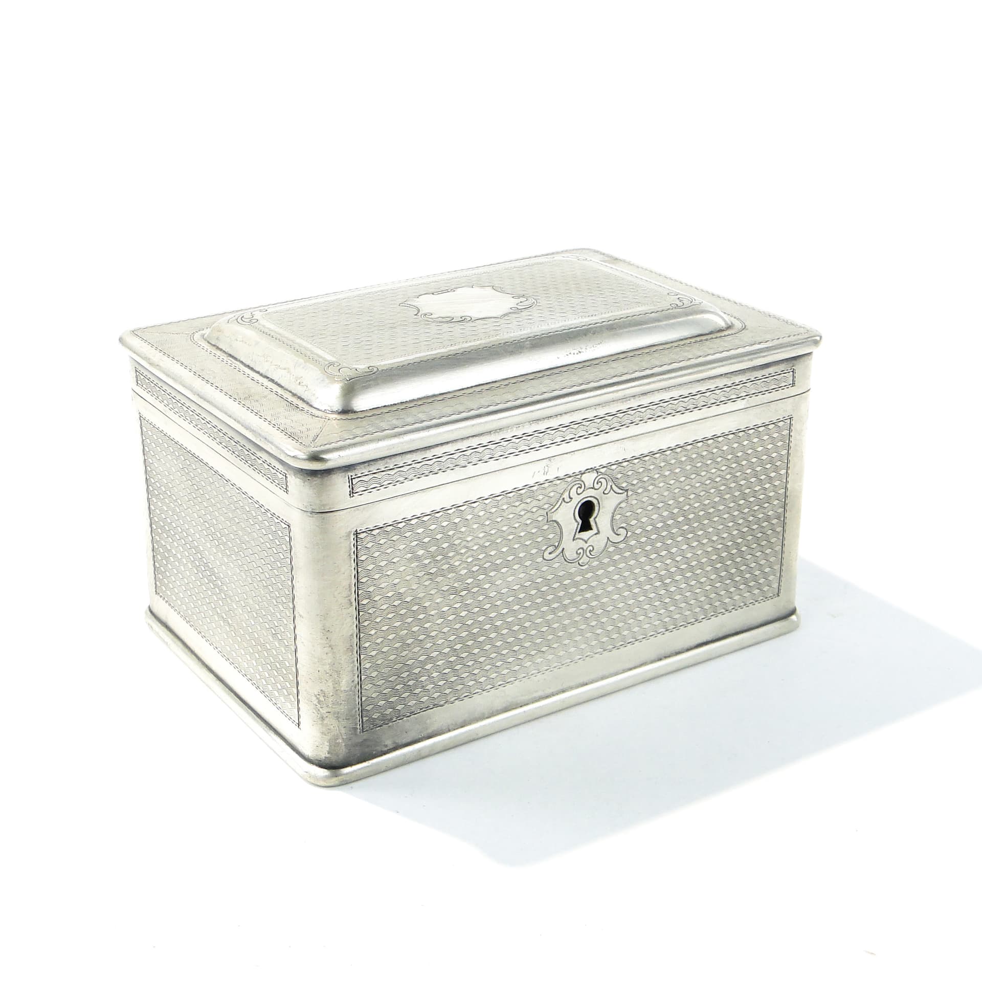 Box Sugar Bowl, silver, brass, Arthur Krupp Berndorf, Austria, 1920s - 354730