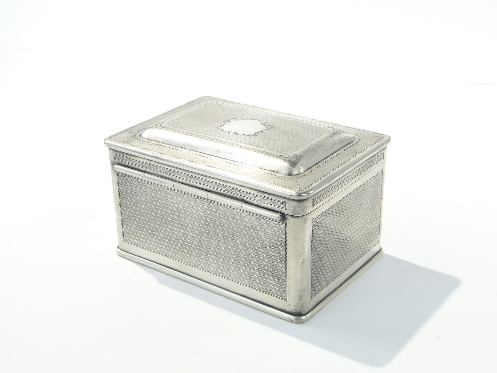Box Sugar Bowl, silver, brass, Arthur Krupp Berndorf, Austria, 1920s - 354735