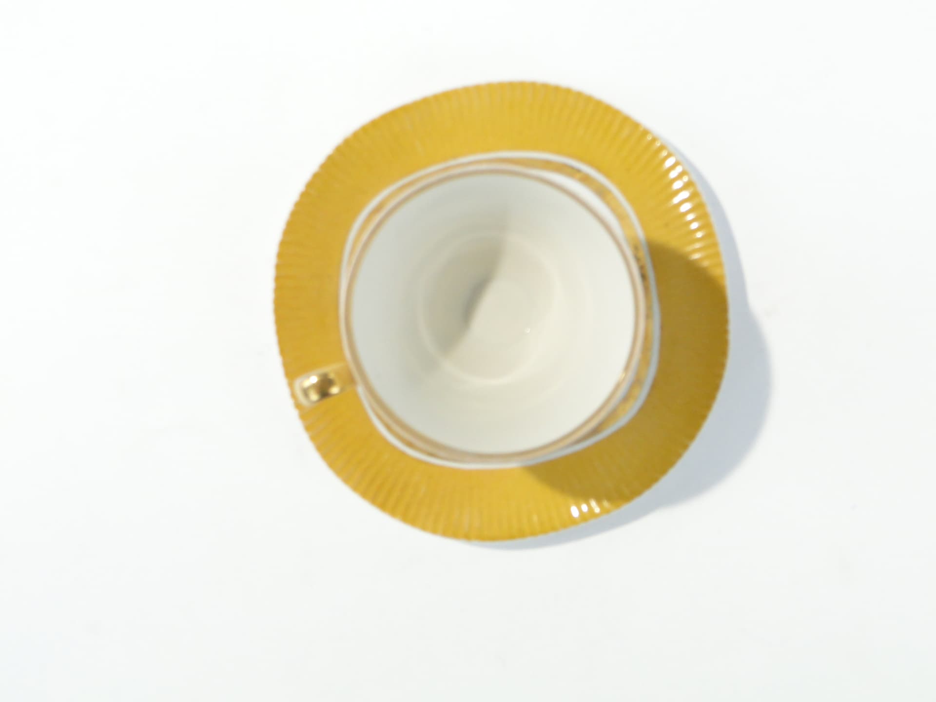 Filiżanka Regina, New Look, biała porcelana, złocenia, Ćmielów, Polska, lata 50. - 354844