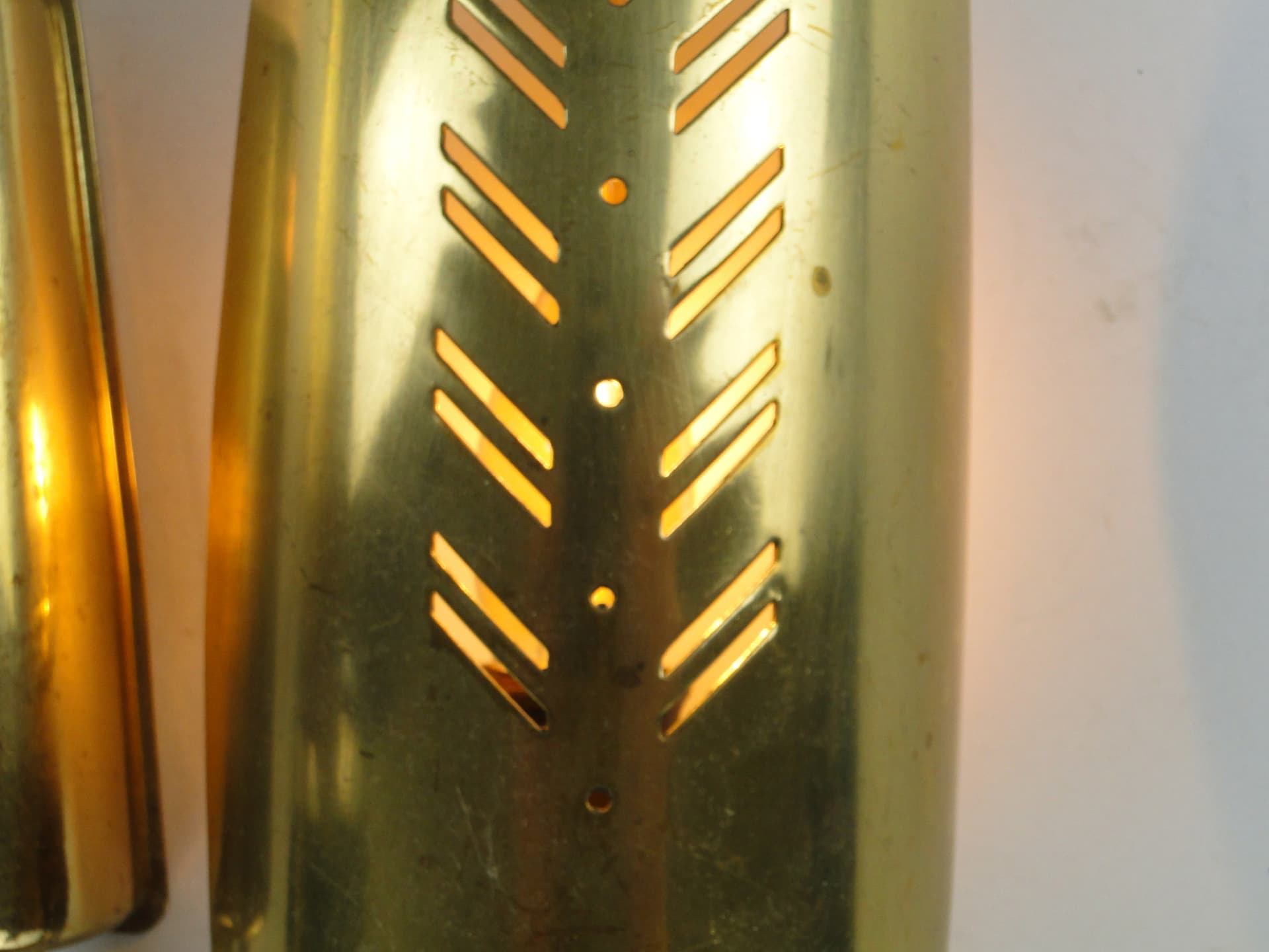Two-arm wall sconce, gold, brass, Belgium, 1950s - 354850