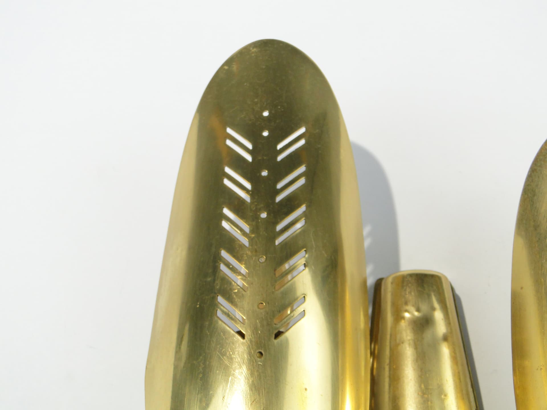 Two-arm wall sconce, gold, brass, Belgium, 1950s - 354854