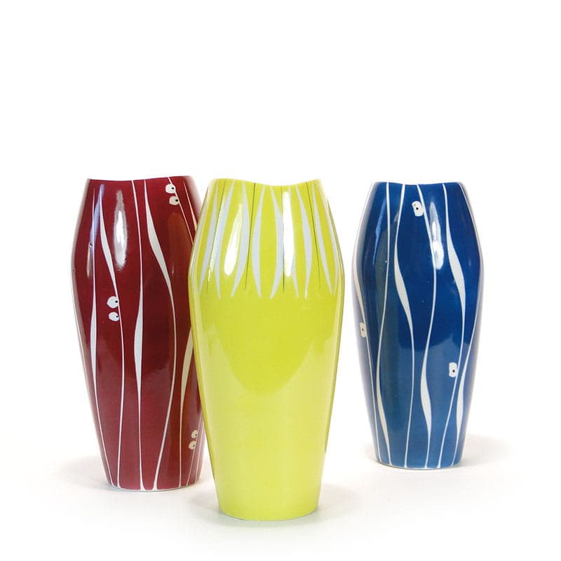 Wazon, Karolina, porcelana czerwona biała, Polska, lata 70. - 354868