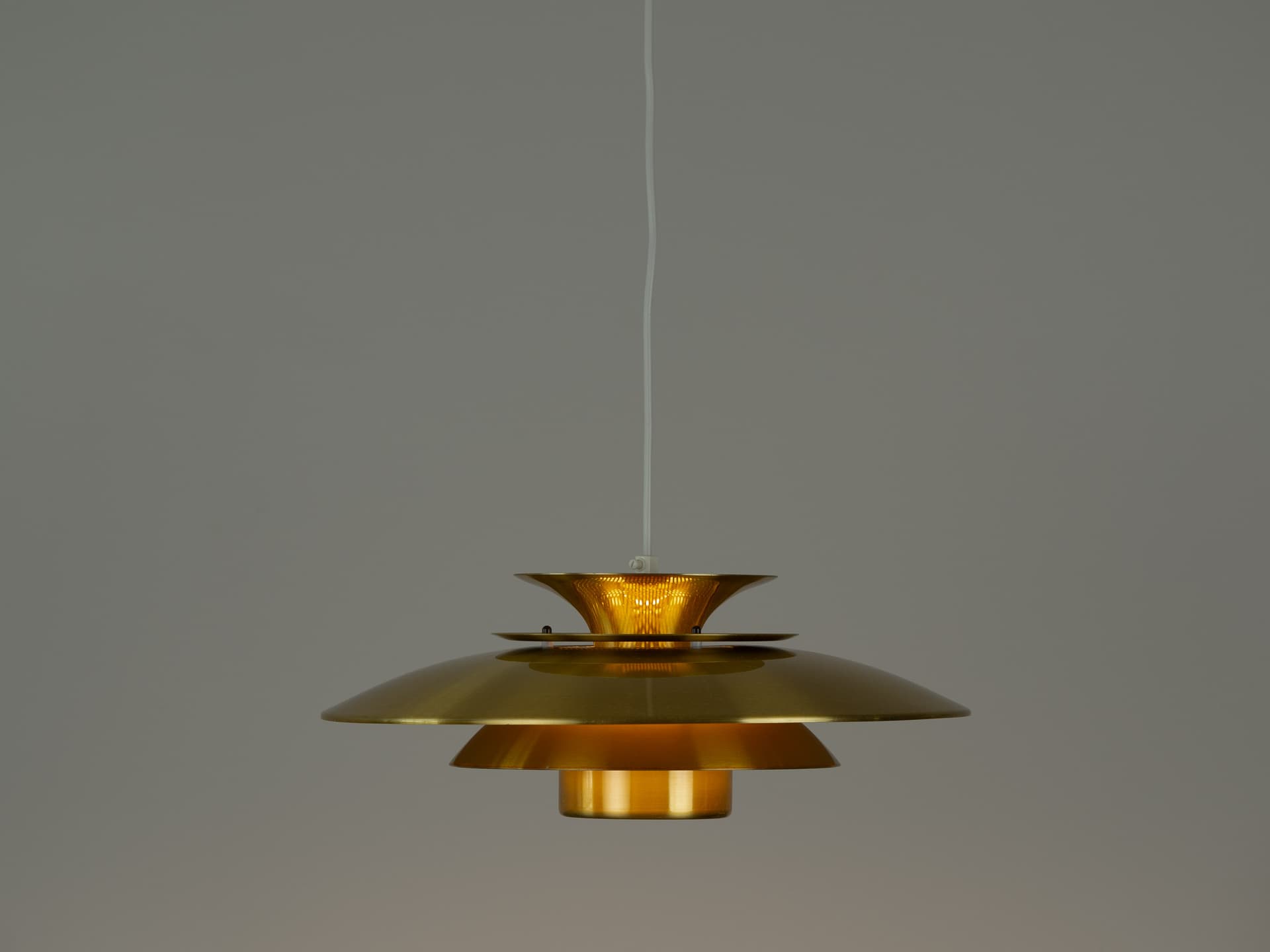 Pendant lamp Roma2 Ø50 cm, gold aluminum, by D. Mogensen, Denmark, 1980s. - 354907