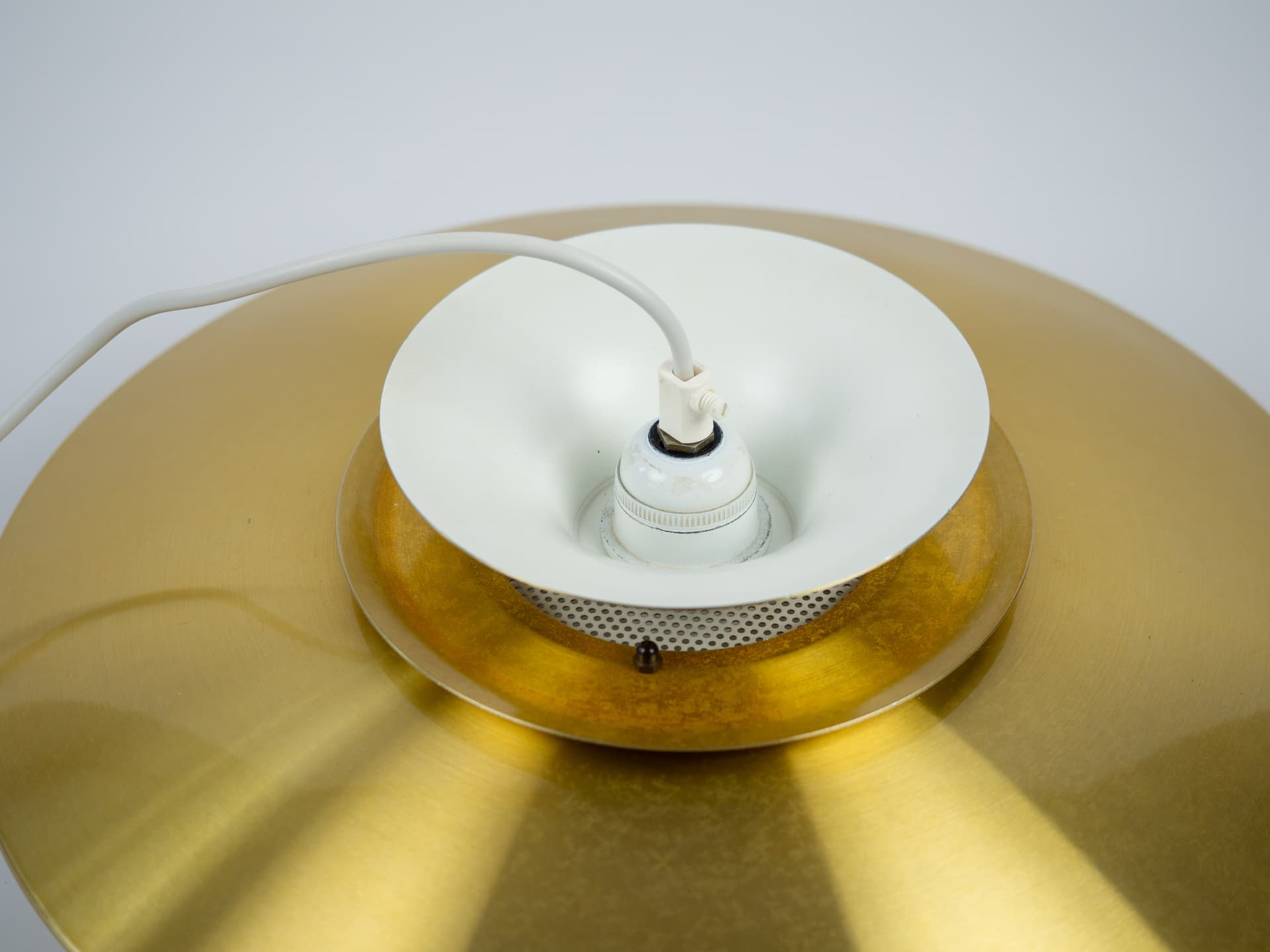 Pendant lamp Roma2 Ø50 cm, gold aluminum, by D. Mogensen, Denmark, 1980s. - 354911